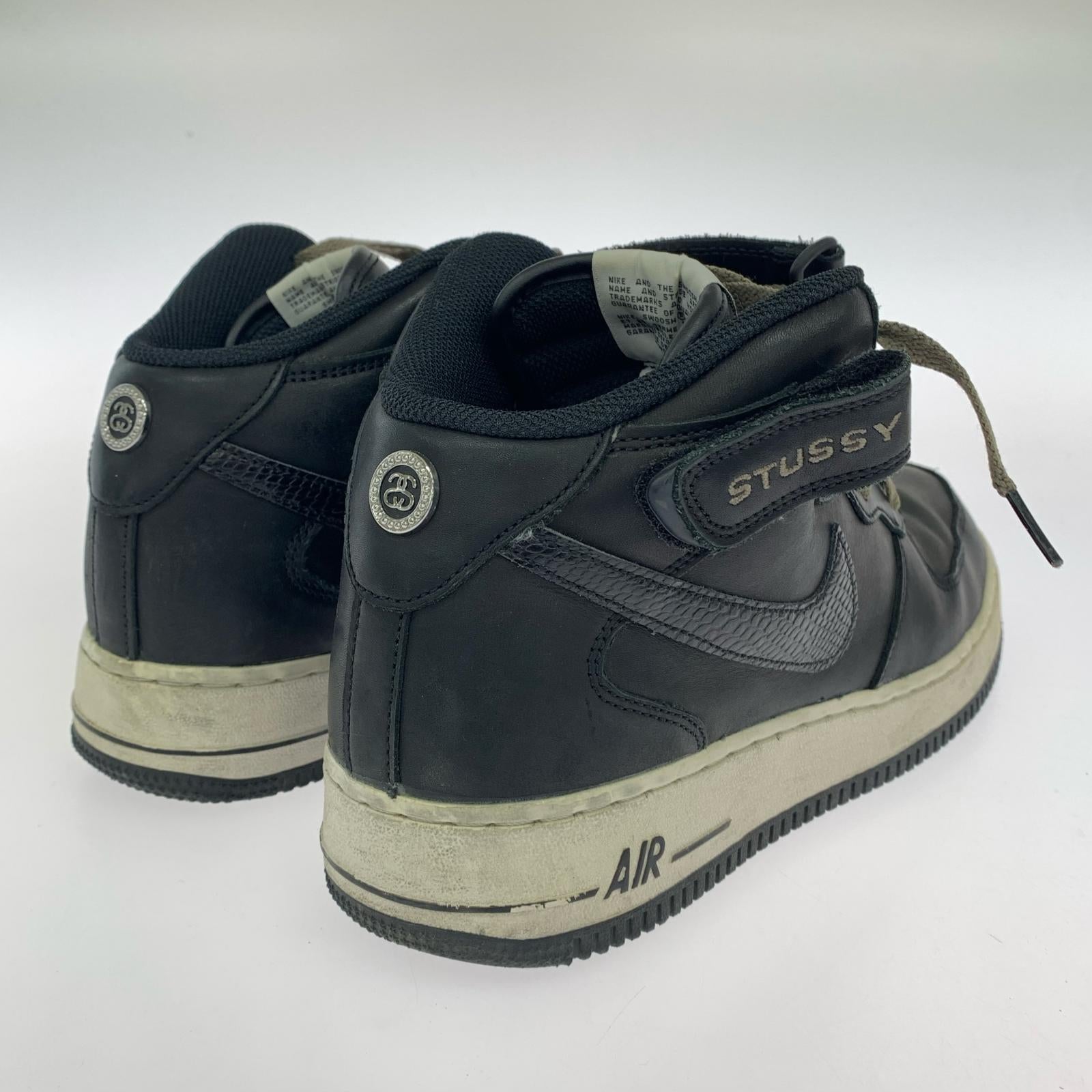 スニーカー ×STUSSY Air Force 1 Mid 28.5cm (US10 1/2 UK10 EU47) ブラック