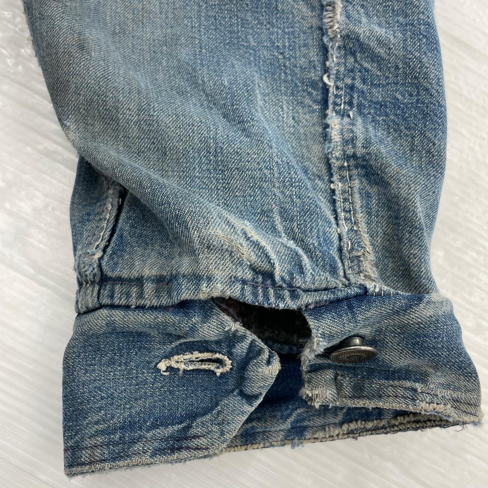 デニムジャケット 70s SEARS ブランケット デニムカバーオール (L) L ブルー