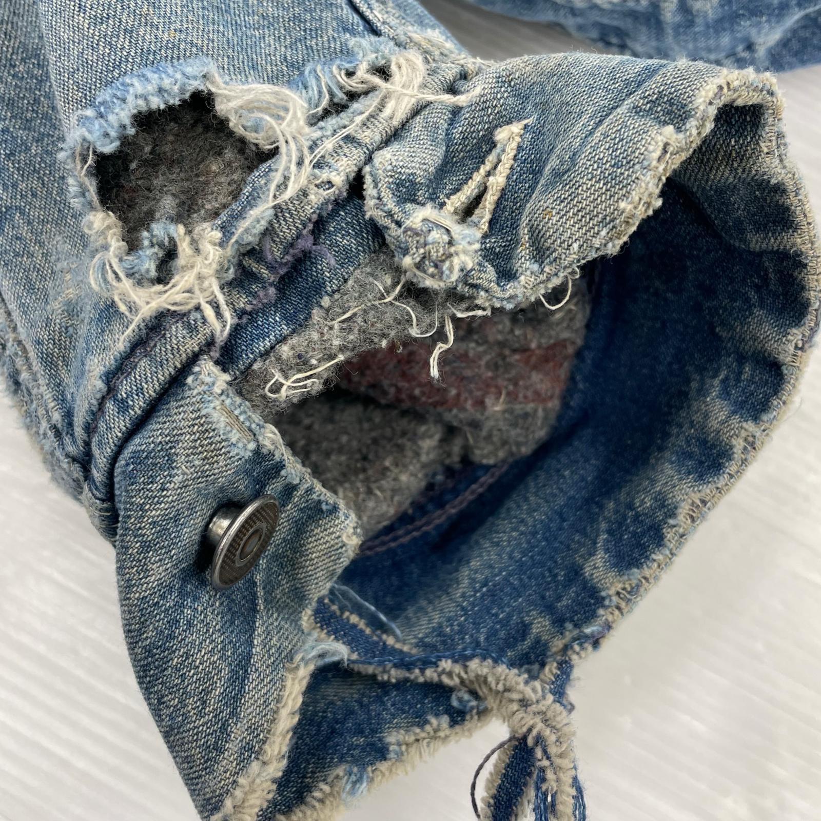 デニムジャケット 70s SEARS ブランケット デニムカバーオール (L) L ブルー