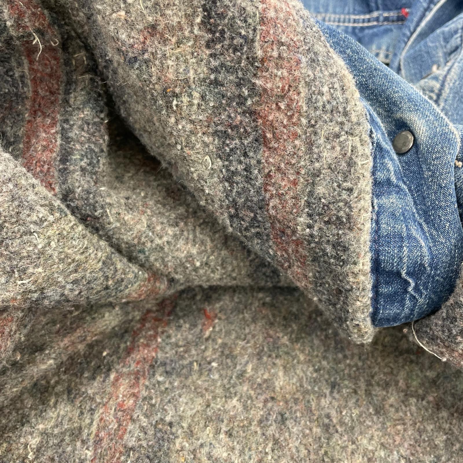 デニムジャケット 70s SEARS ブランケット デニムカバーオール (L) L ブルー
