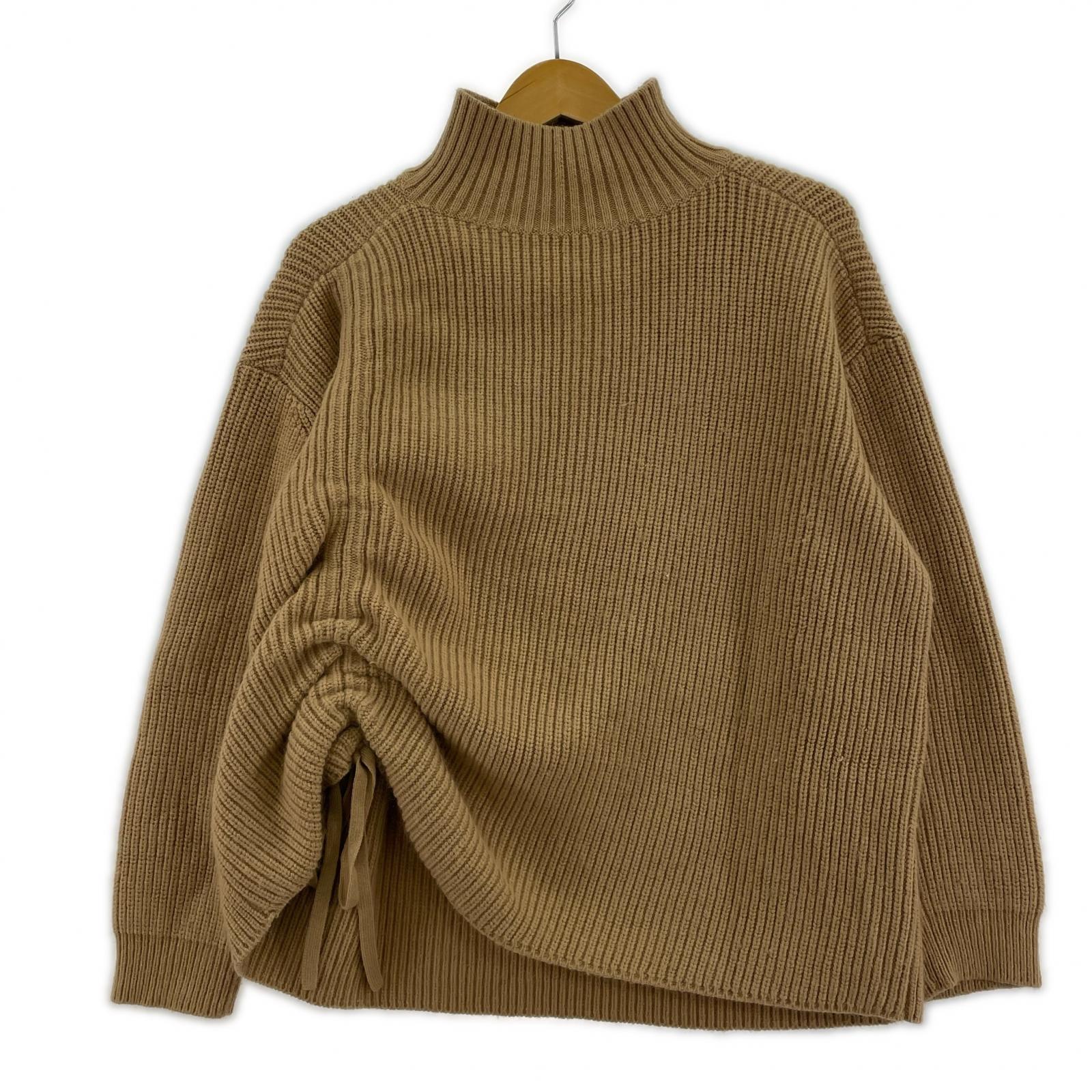 ニット CADUNE シャーリングニット ベージュ 36 36 ベージュ