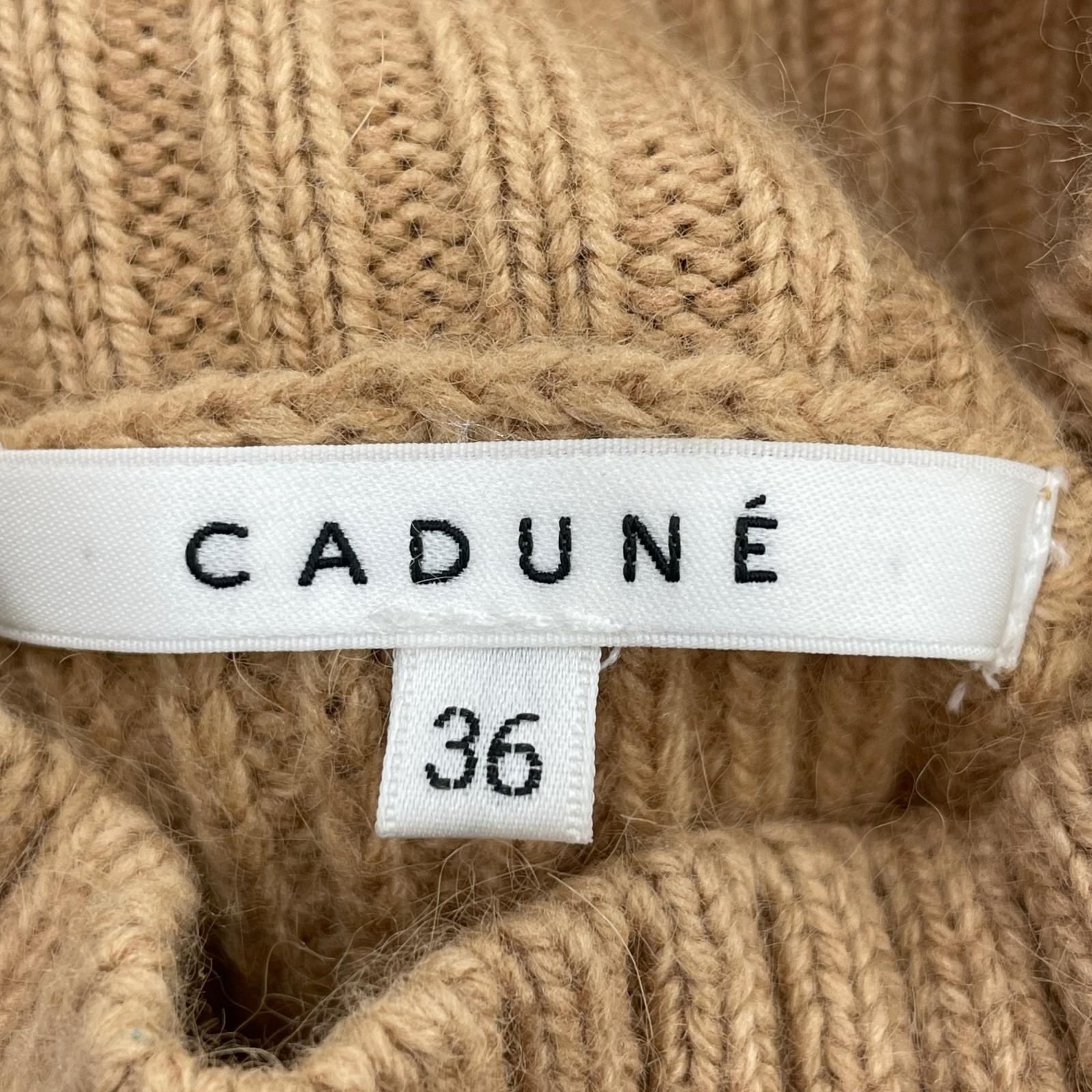 ニット CADUNE シャーリングニット ベージュ 36 36 ベージュ