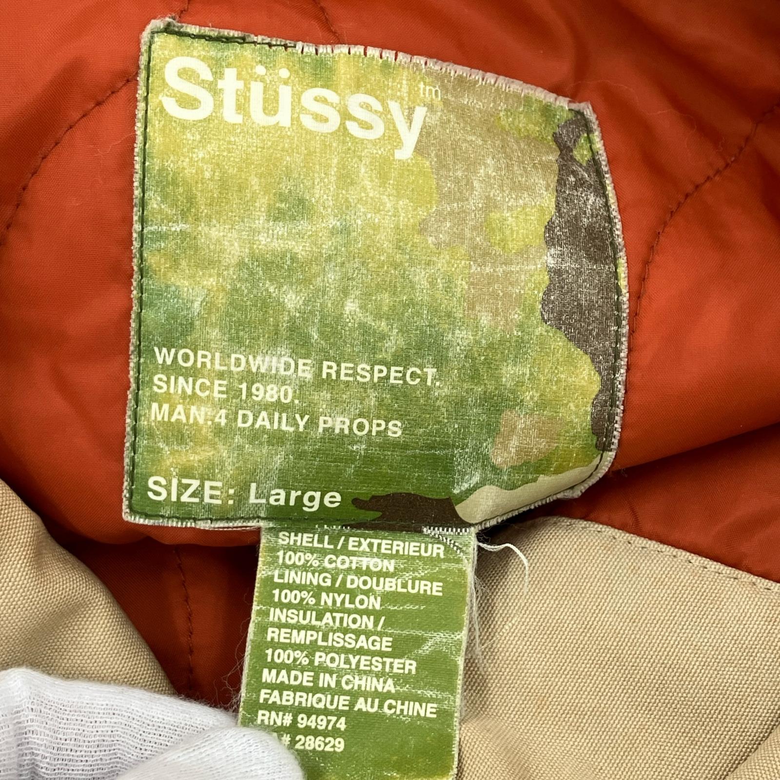 ジャケット 90-00s OLD STUSSY 内キルティング カーキ(L) L