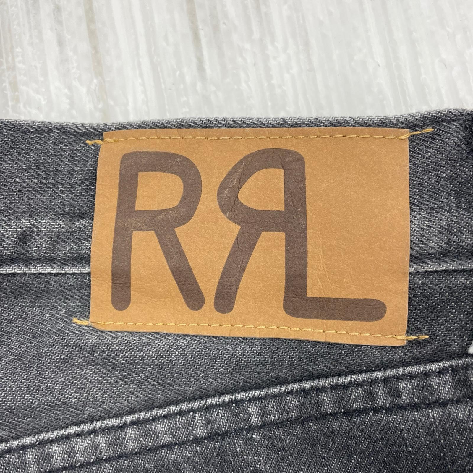 デニムパンツ RRL ストレートフィット ブラックウォッシュ デニムパンツ 29×30 ブラック