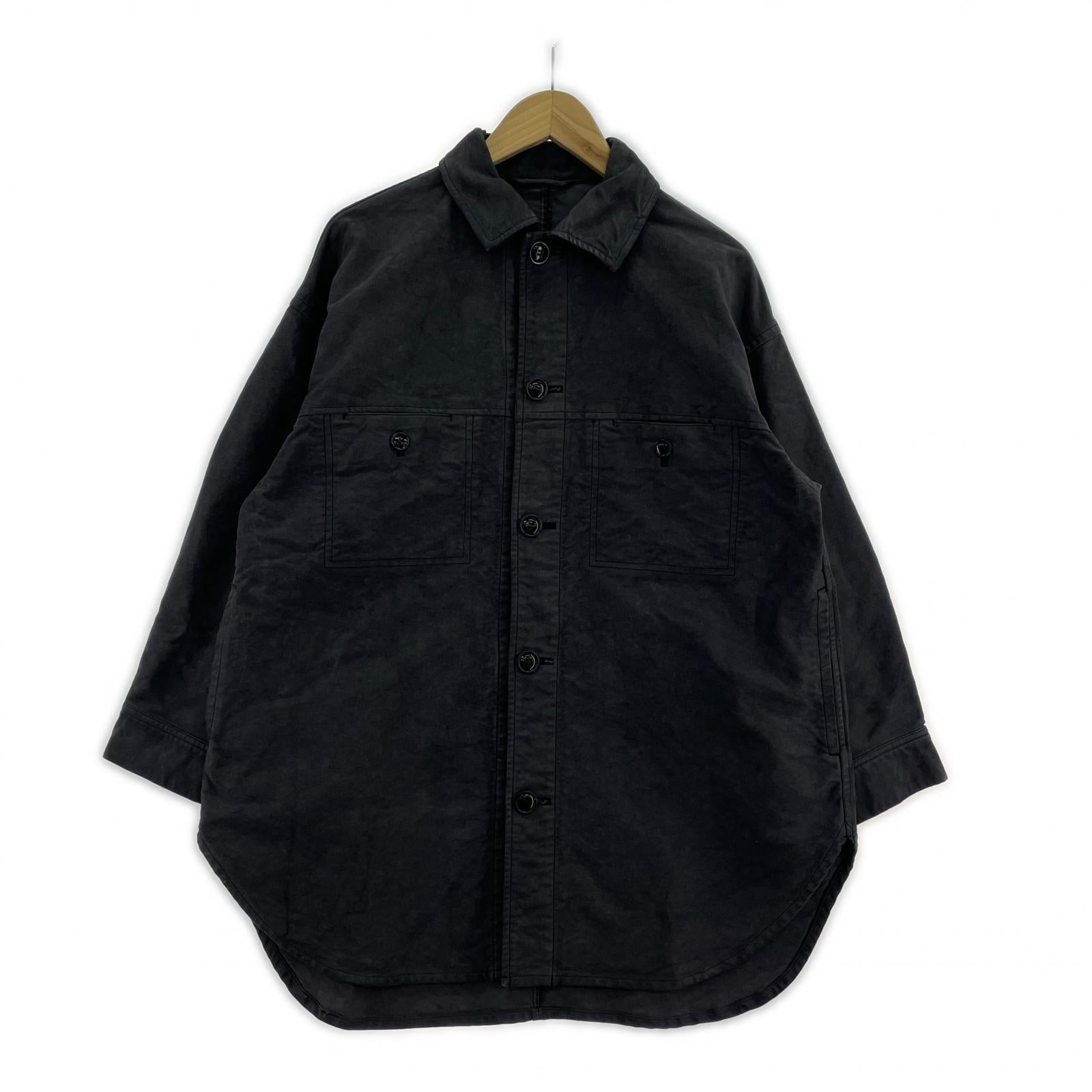 長袖シャツ nest Robe モールスキンシャツ F ブラック フリー ブラック