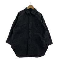 長袖シャツ nest Robe モールスキンシャツ F ブラック フリー ブラック