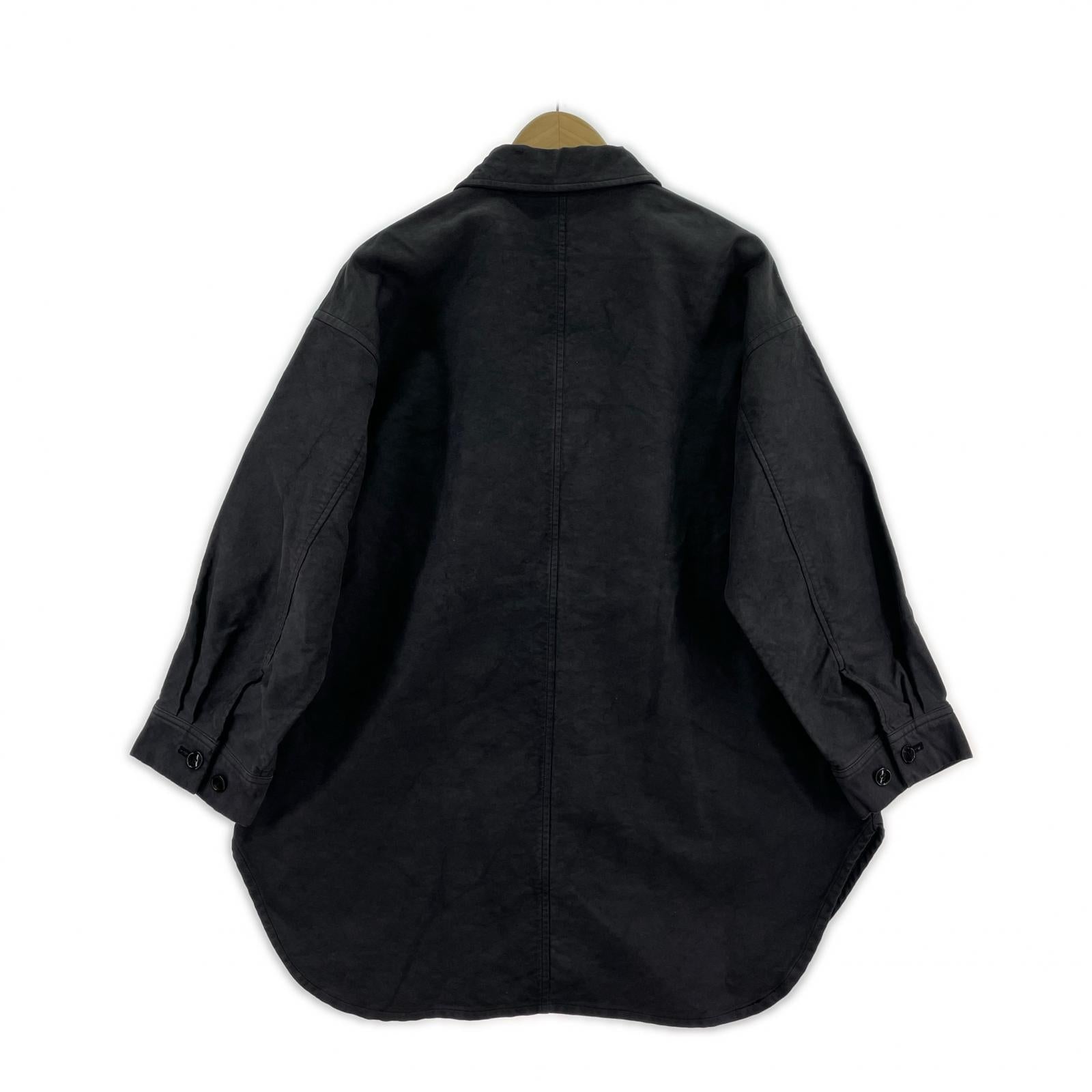 長袖シャツ nest Robe モールスキンシャツ F ブラック フリー ブラック