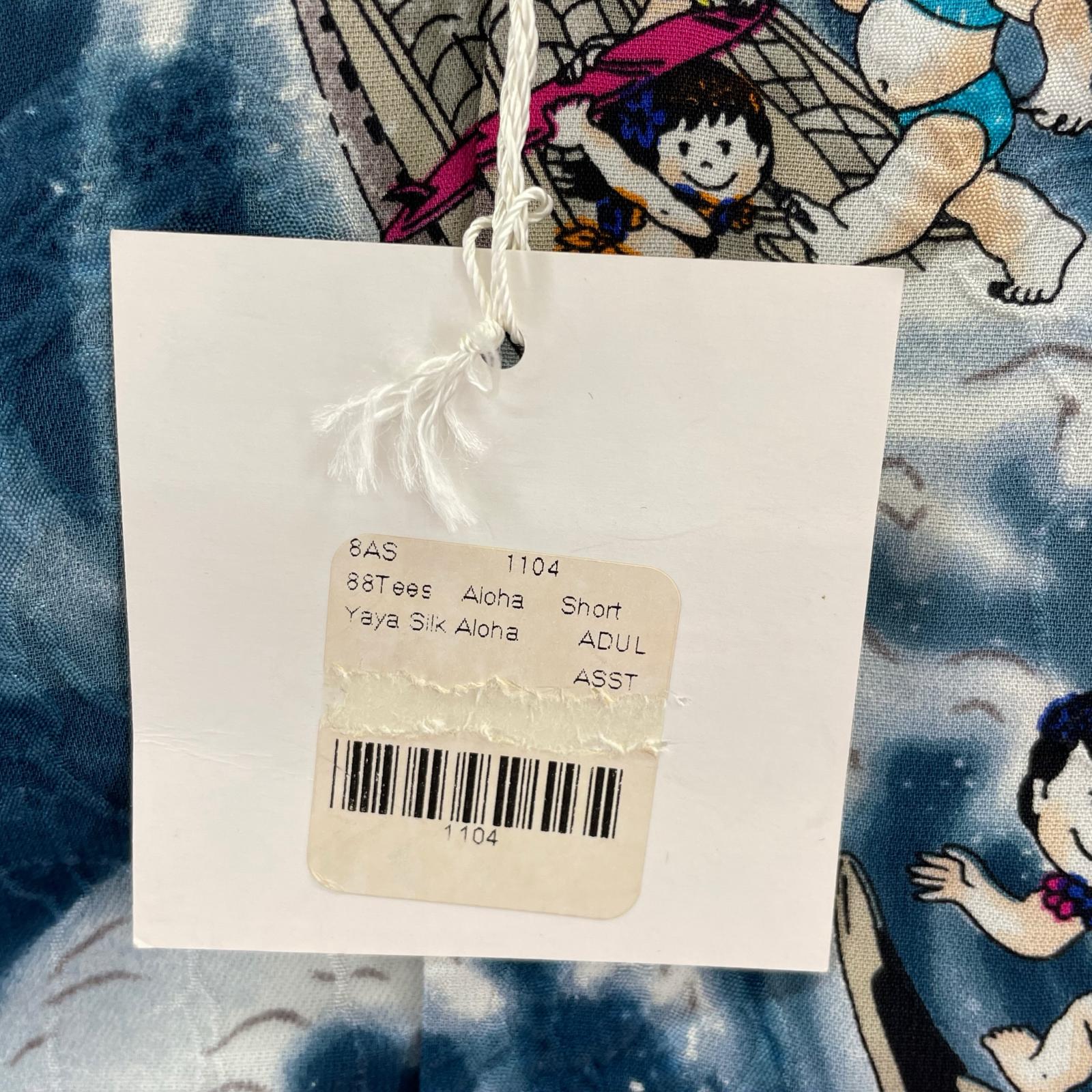 半袖シャツ 88 TEES アロハシャツ SILK S ブルー