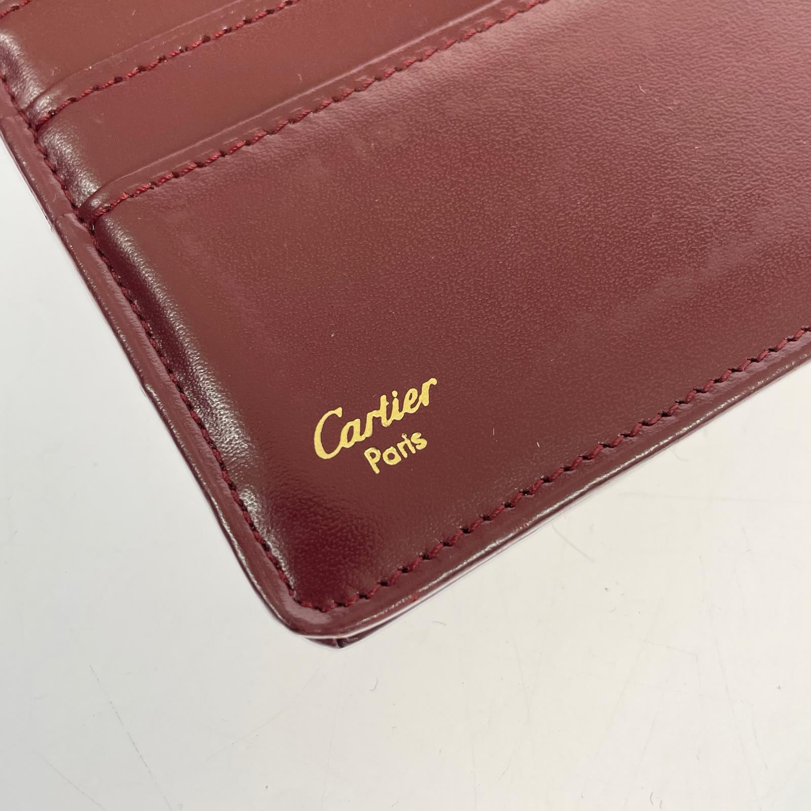 Cartier マストライン ロングウォレット レッド
