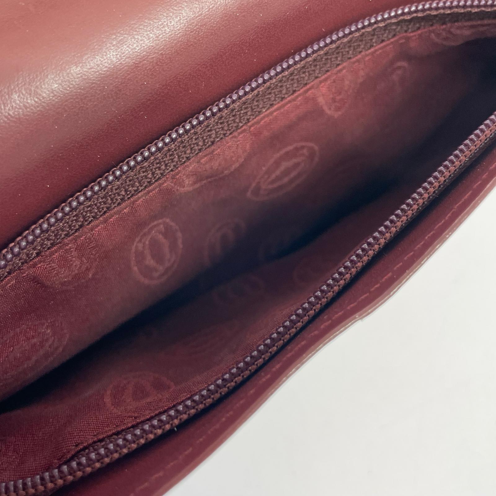 Cartier マストライン ロングウォレット レッド