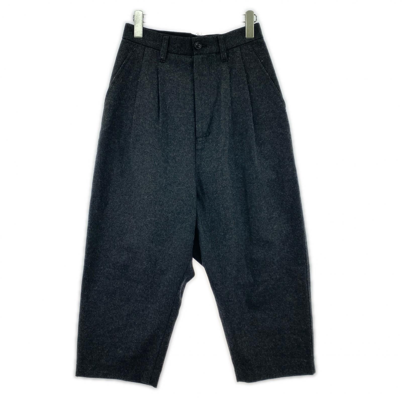 パンツ ウールタックパンツ チャコール XS 2011