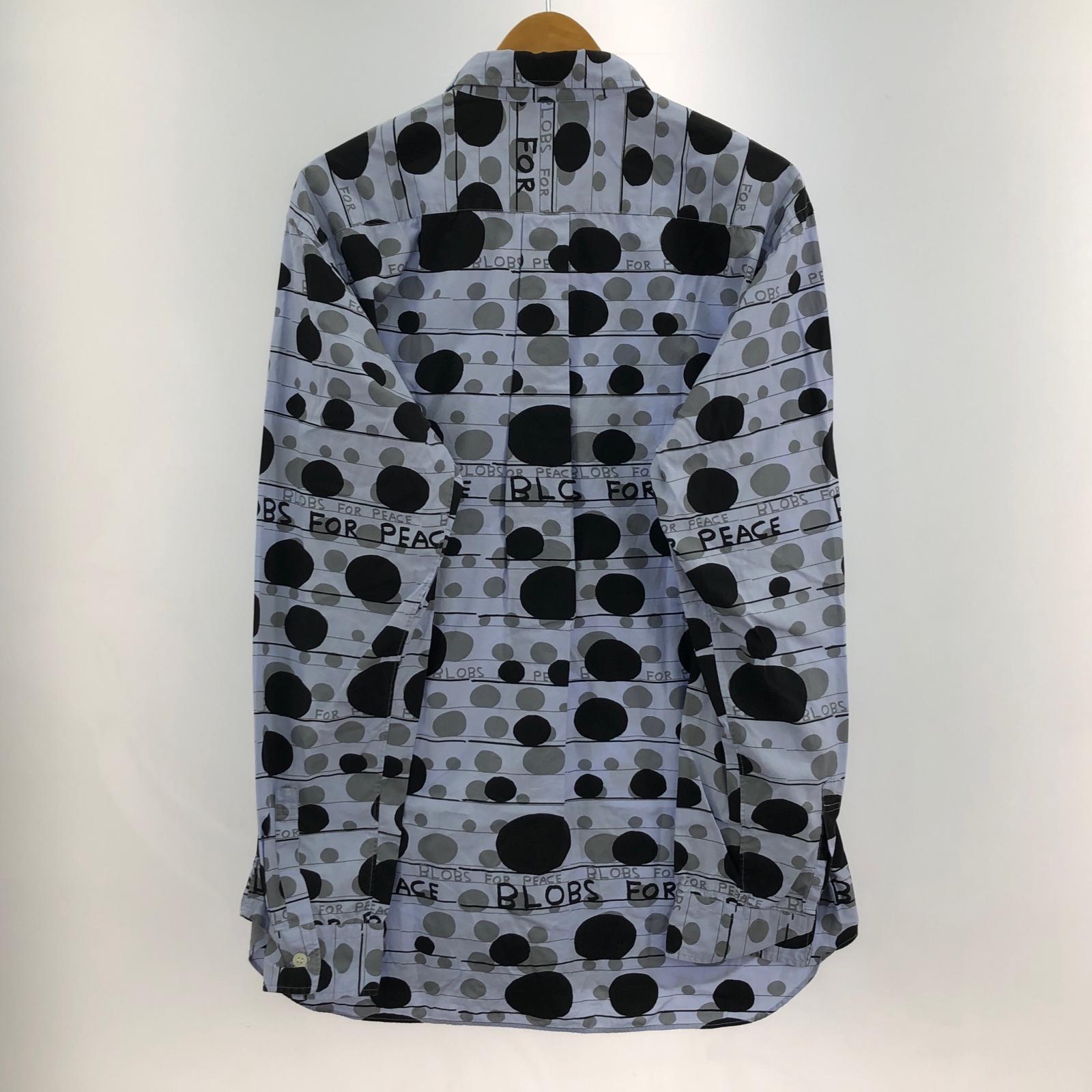 長袖シャツ HOMME DEUX David Shrigley 総柄シャツ XL パープル