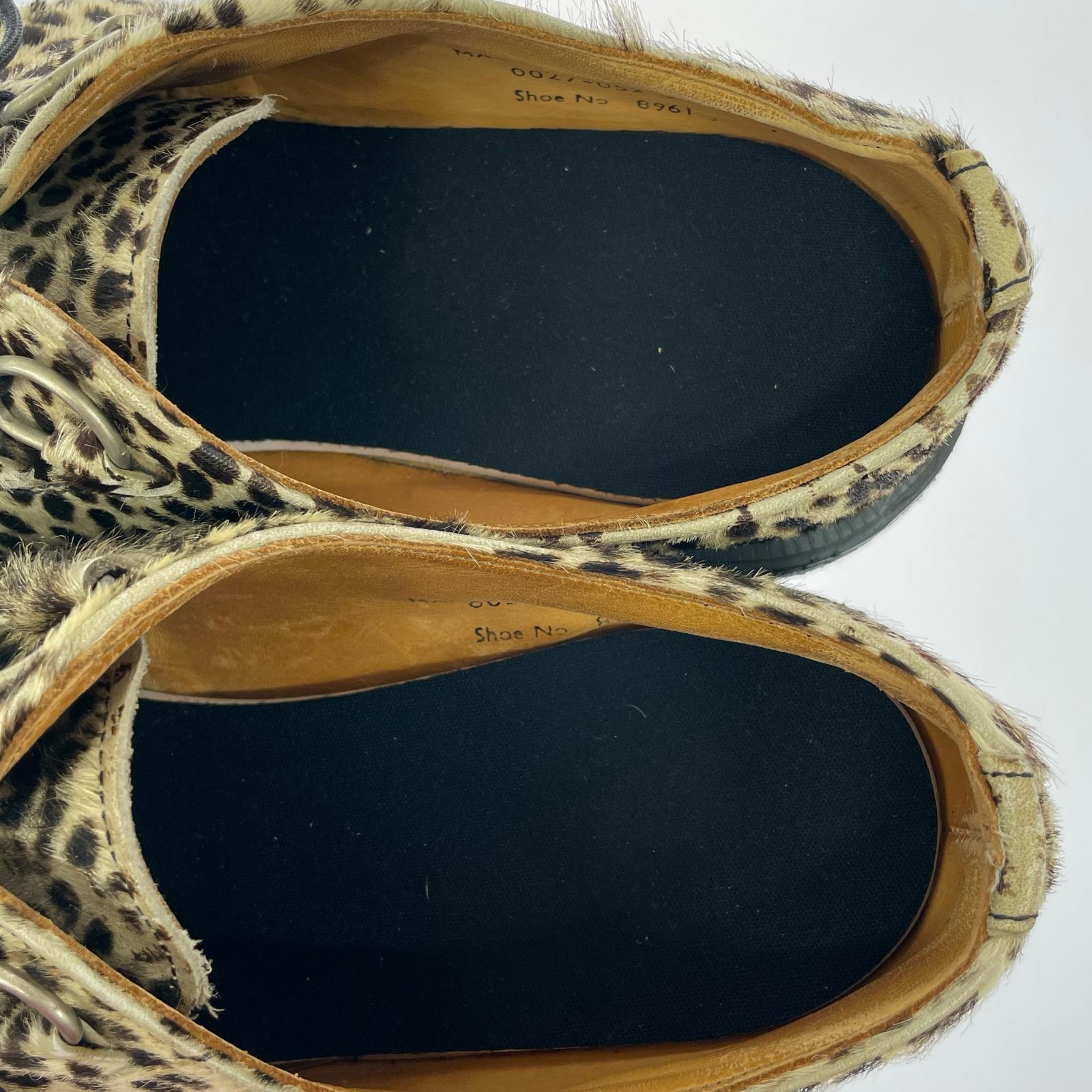 シューズ ラバーソール レオパード size7 ベージュ