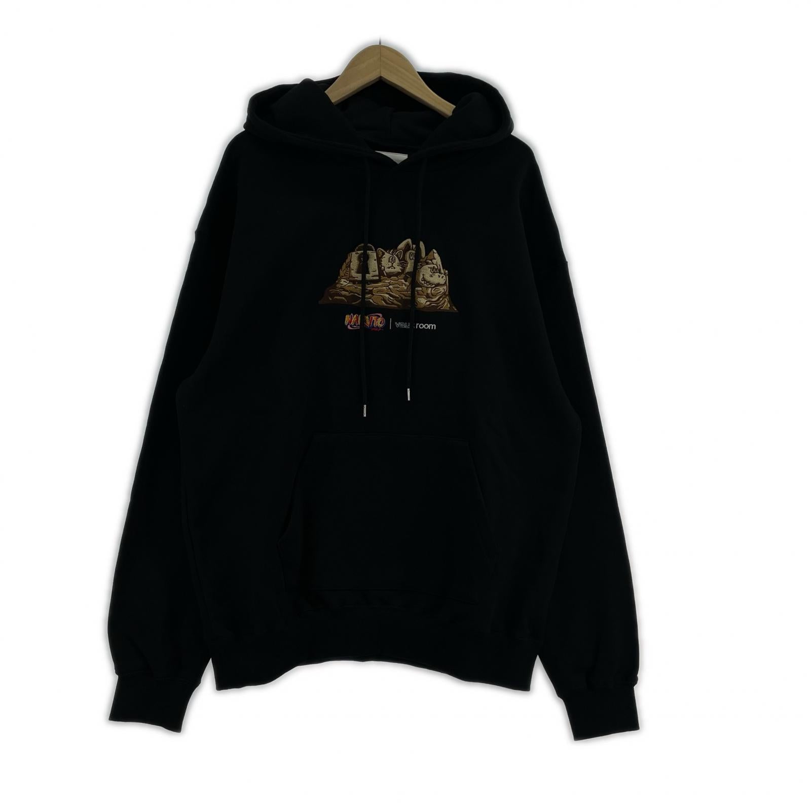 パーカー VAULTROOM×NARUTO 火影岩フーディー (XL) 黒 ブラック