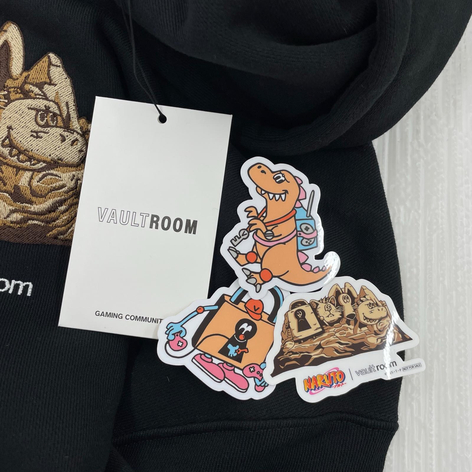 パーカー VAULTROOM×NARUTO 火影岩フーディー (XL) 黒 ブラック
