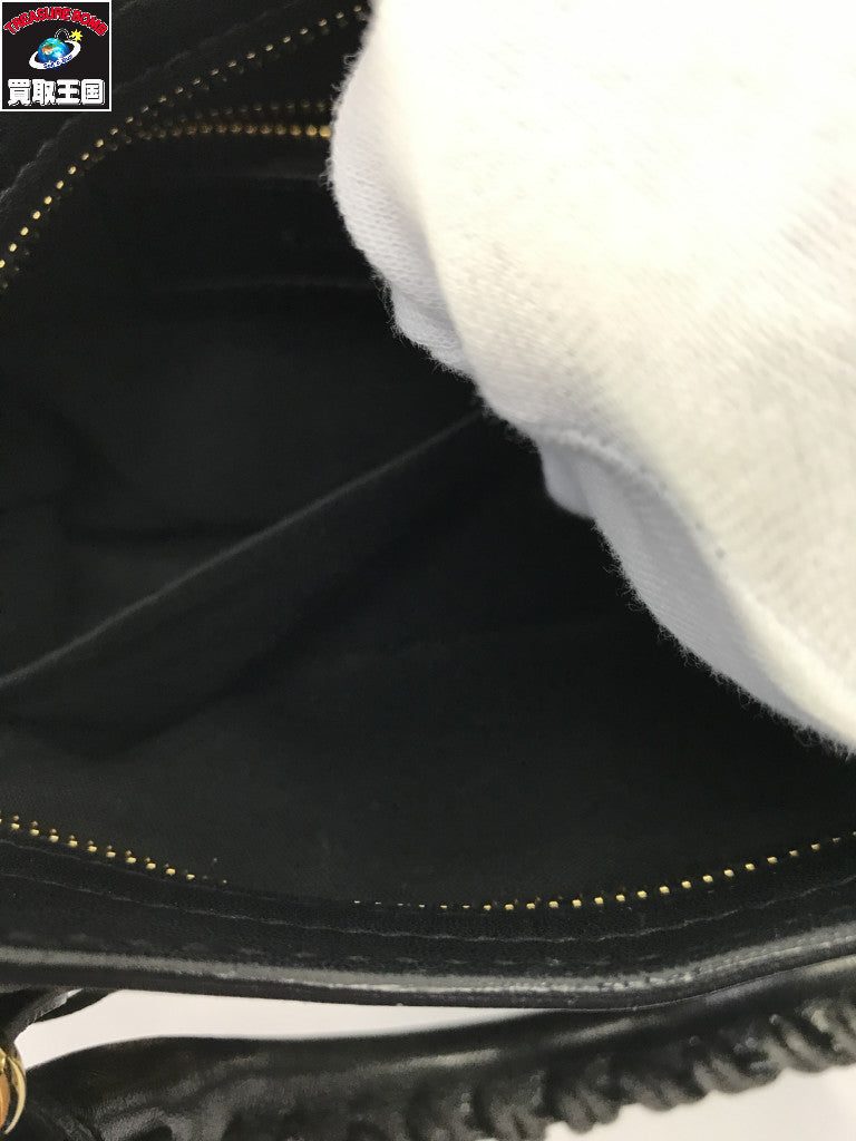 Black Calfskin Metal Plate Mini City