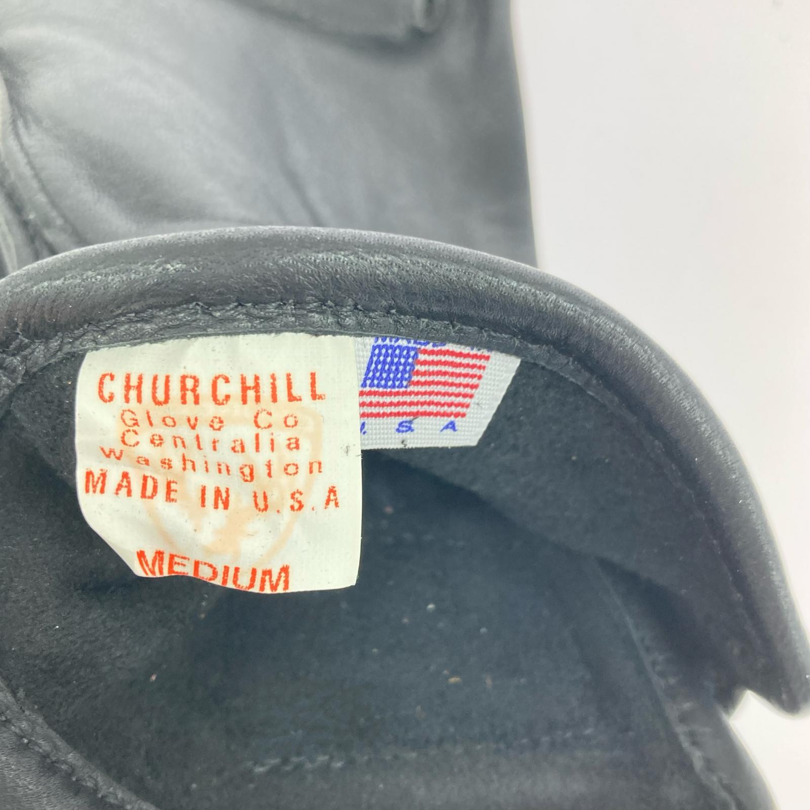 その他アクセサリー CHURCHILL レザーグローブ (M) M ブラック