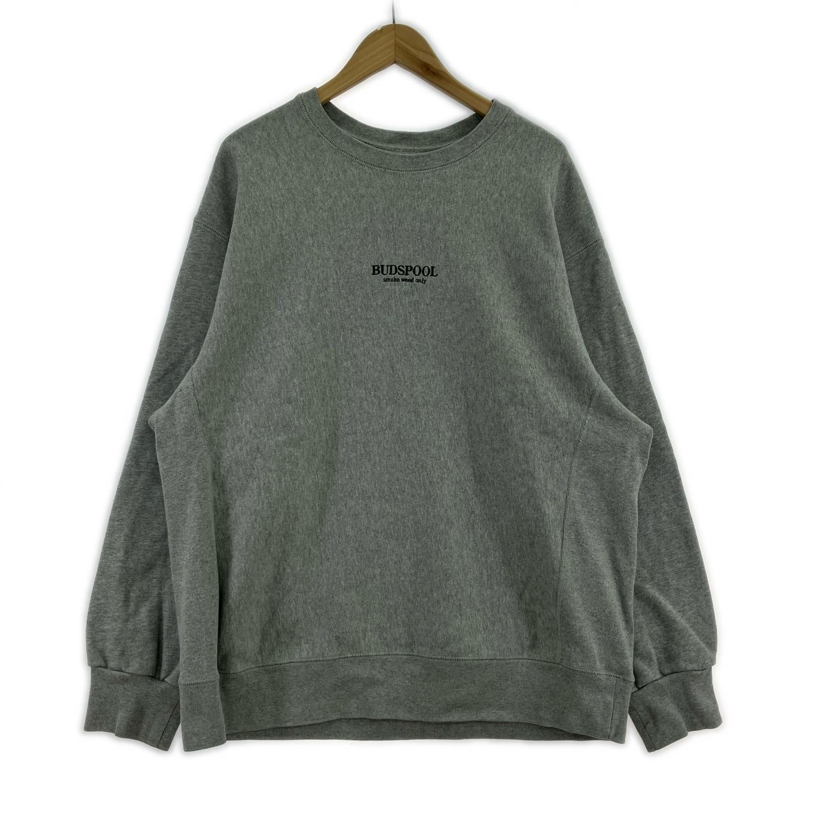 スウェット BUDSPOOL 刺繍 スウェット グレー XL グレー