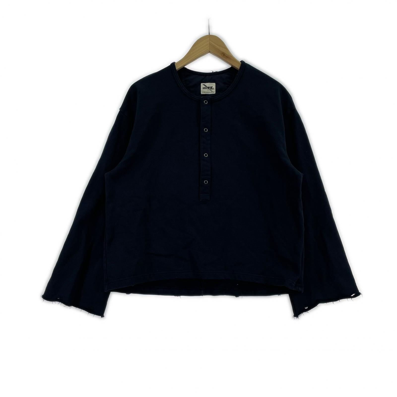 スウェット HOWIE clothing アームカバー付き ヘンリーネック ネイビー
