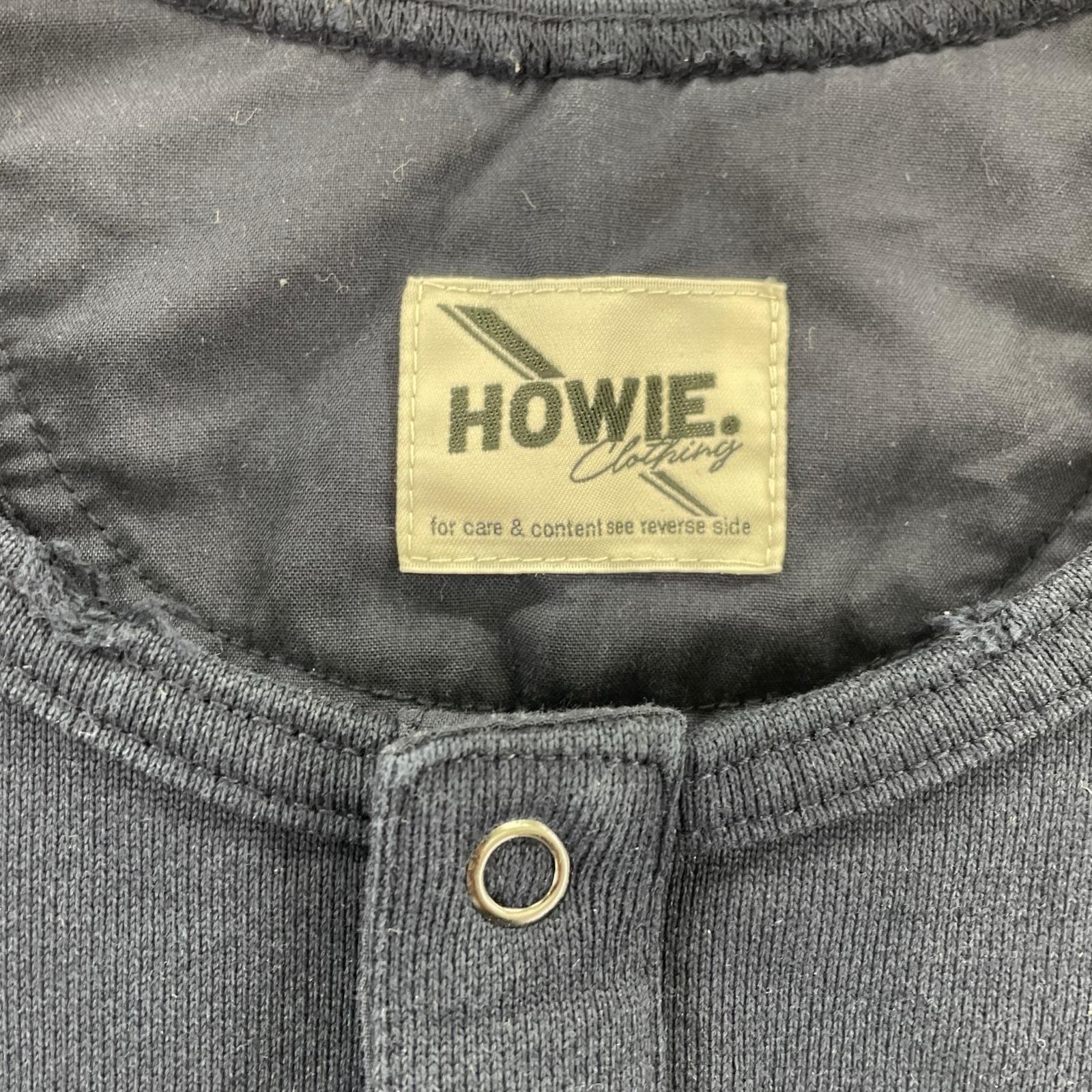 スウェット HOWIE clothing アームカバー付き ヘンリーネック ネイビー