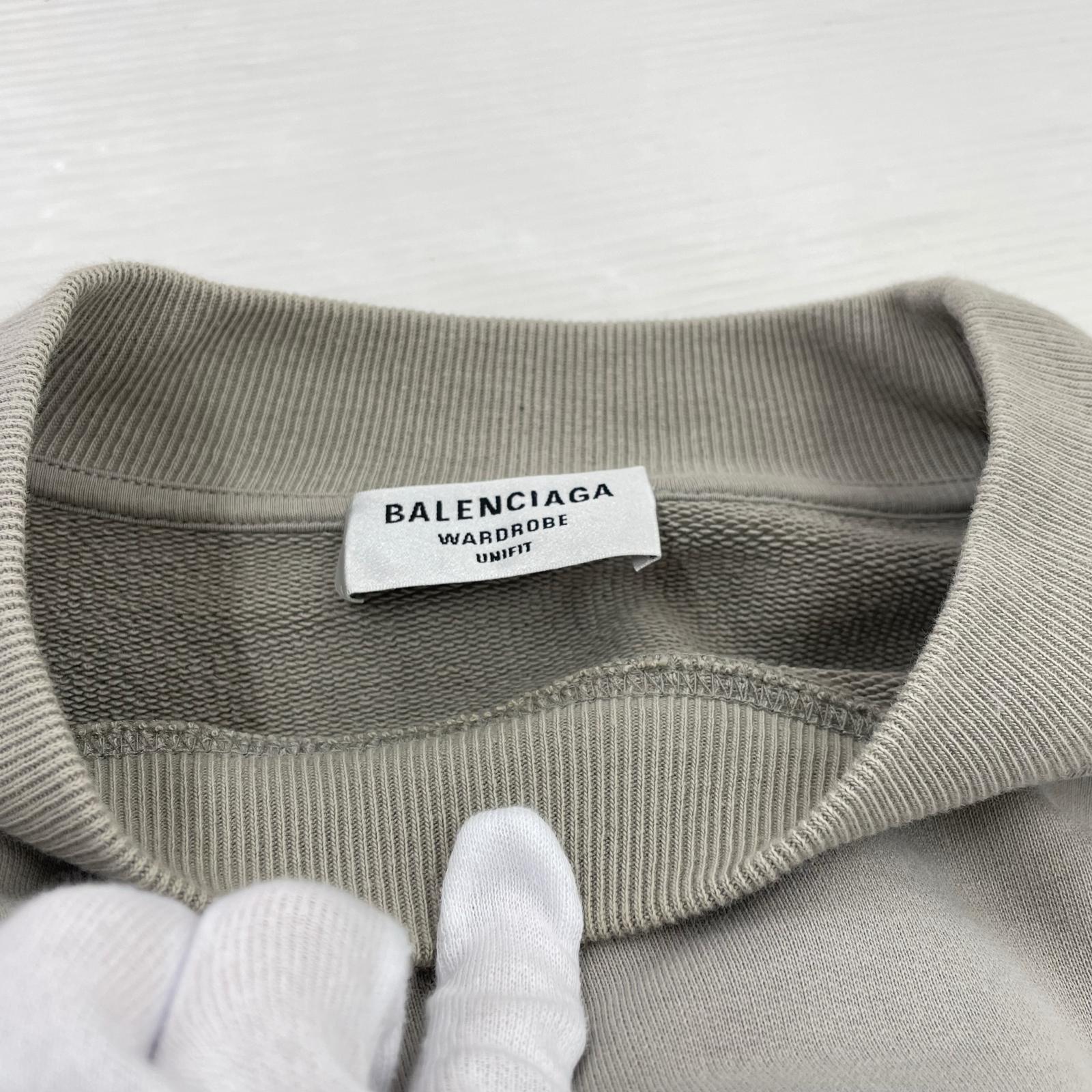 Balenciaga ロゴ刺繍スウェット GRY
