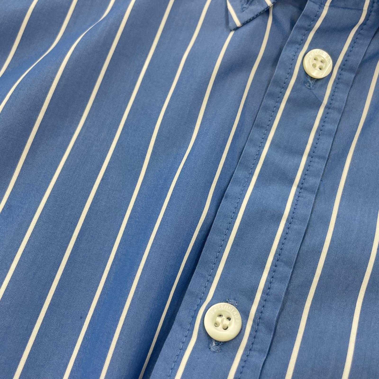 Balenciaga ストライプバックプリントシャツ 37