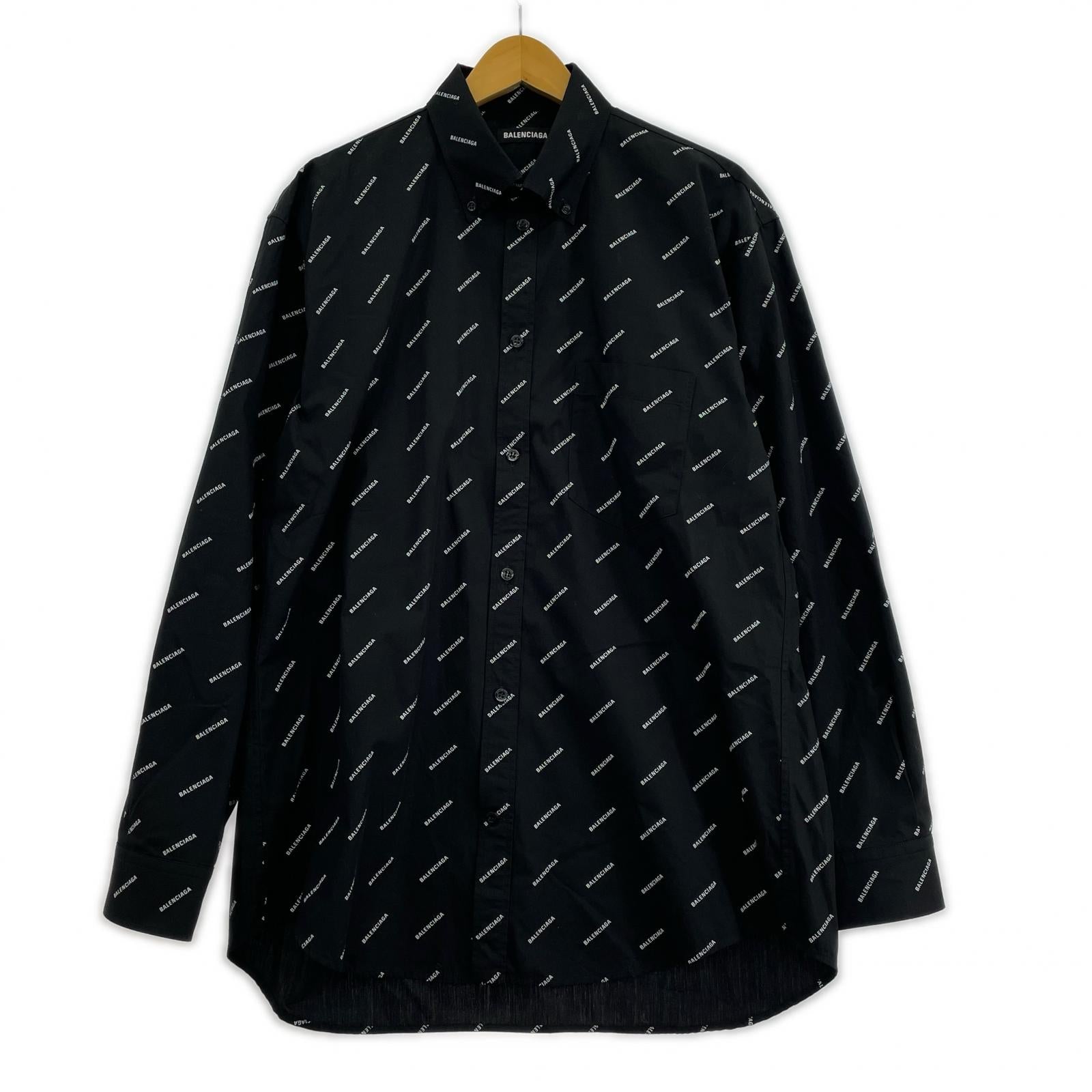 Balenciaga 総ロゴBDシャツ