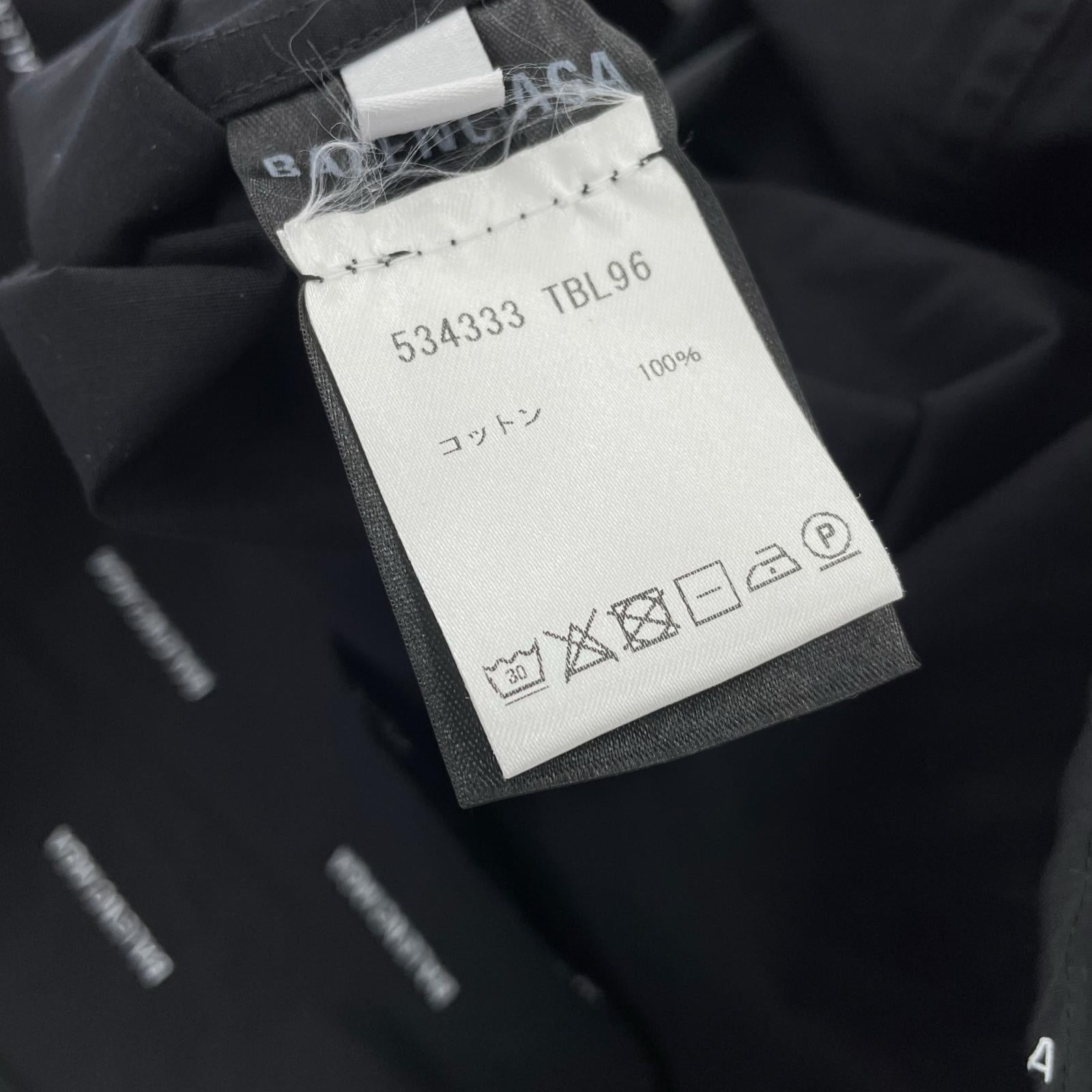 Balenciaga 総ロゴBDシャツ
