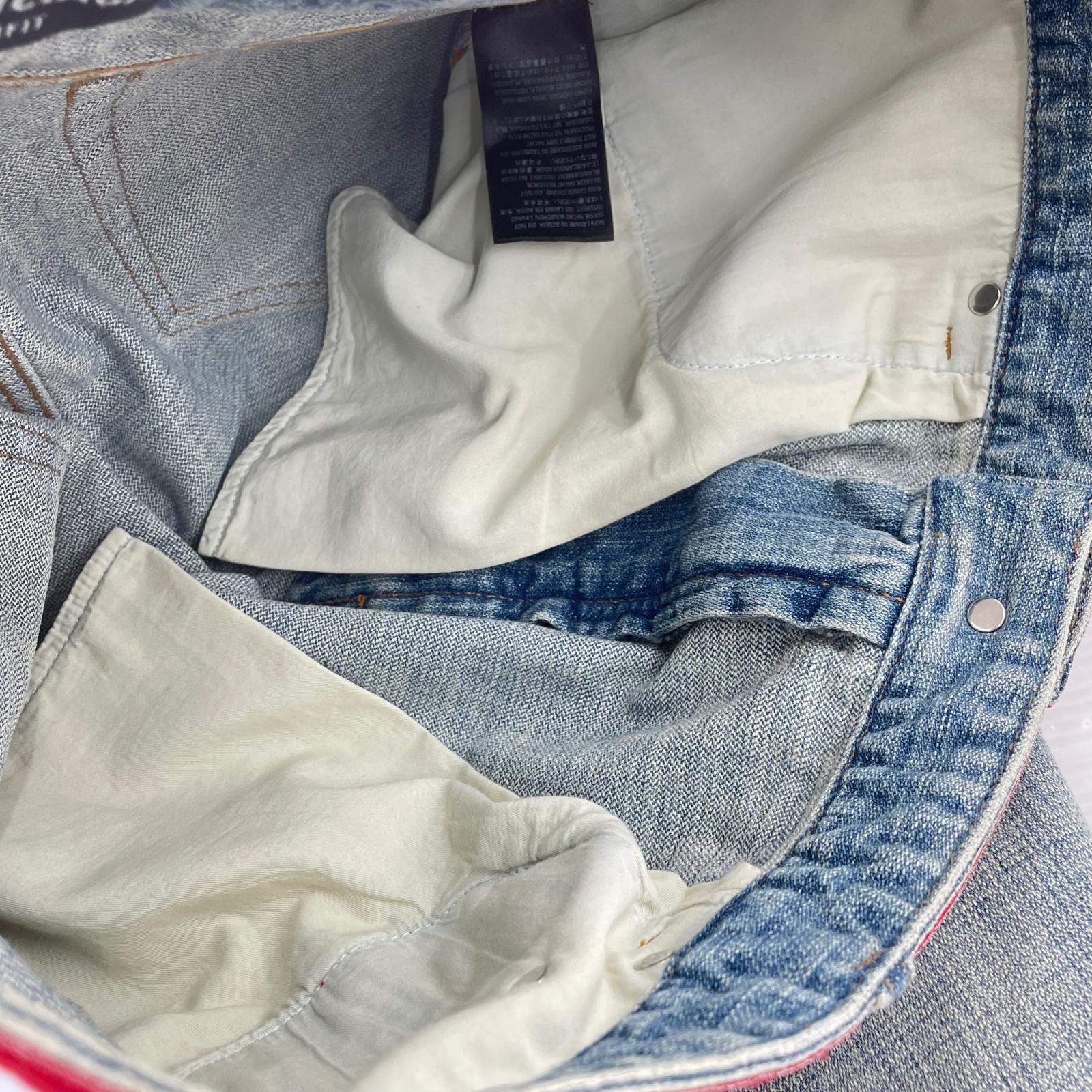 Balenciaga ウエストロゴダメージデニム M