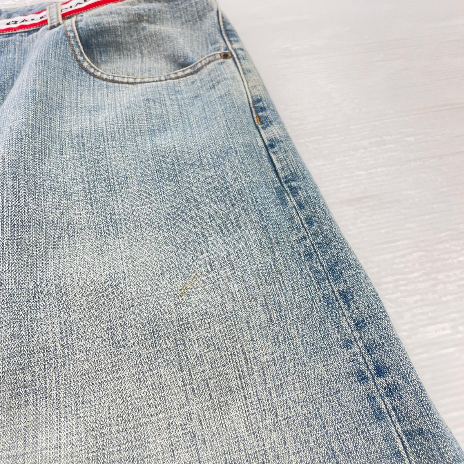 Balenciaga ウエストロゴダメージデニム M