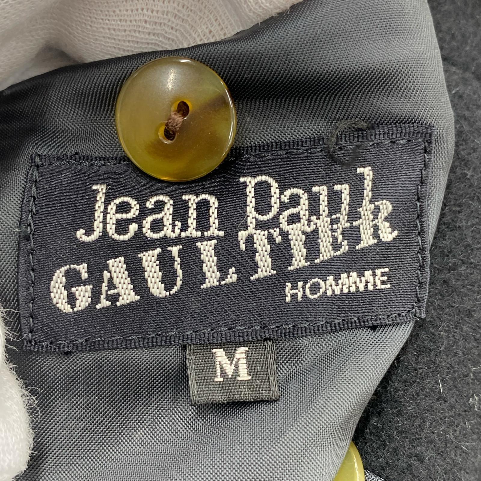 テーラードジャケット JEAN PAUL Gaultier ウールメルトン比翼ジャケット 黒 M ブラック