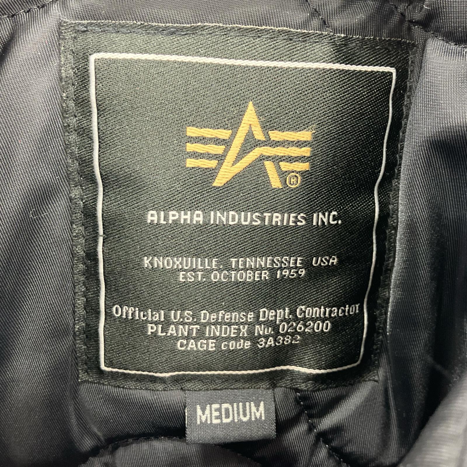 ジャケット ALPHA INDUSTRIES CWU-45P TIGHT FIT M ブラック