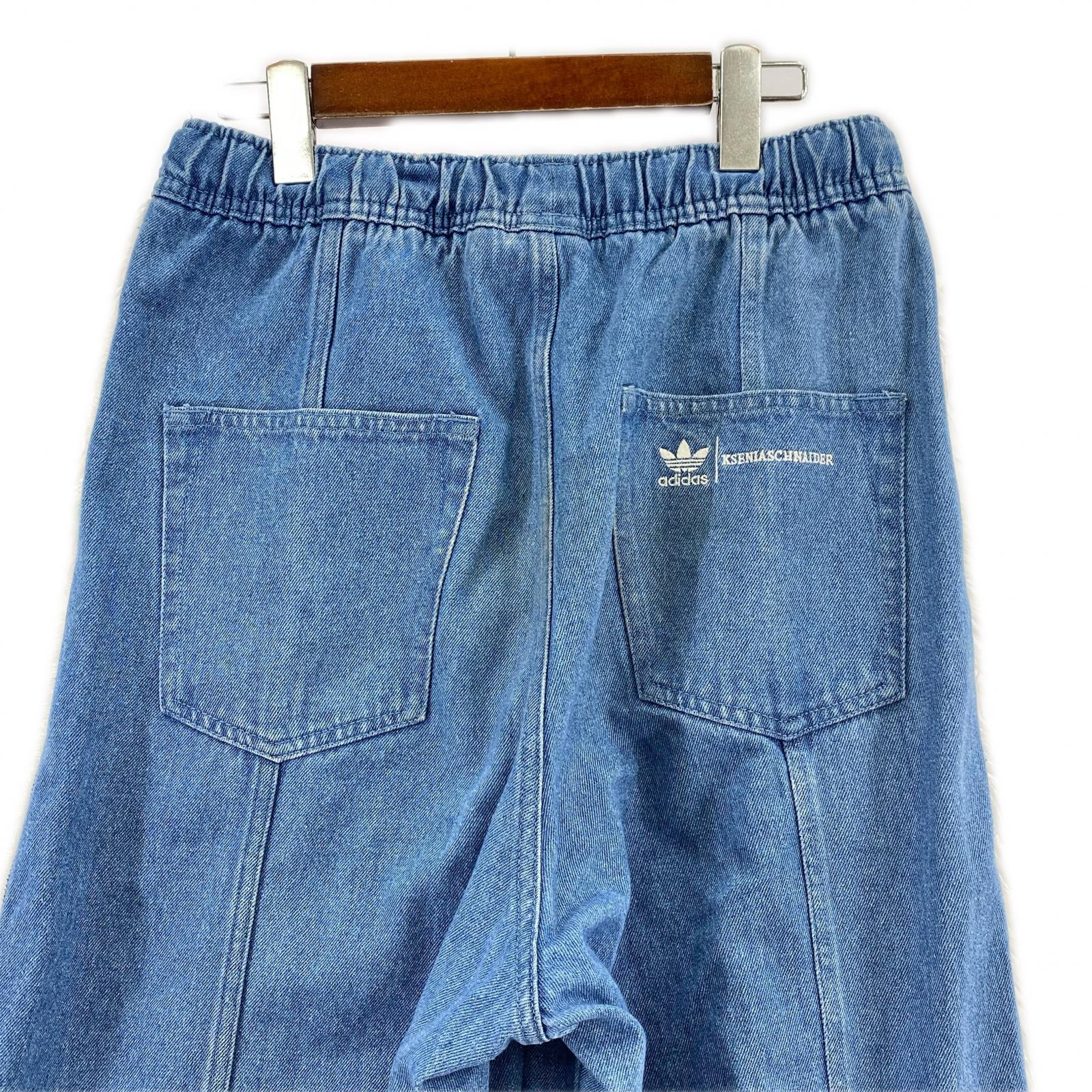 デニムパンツ × KSENIASCHNAIDER インディゴ (L) L