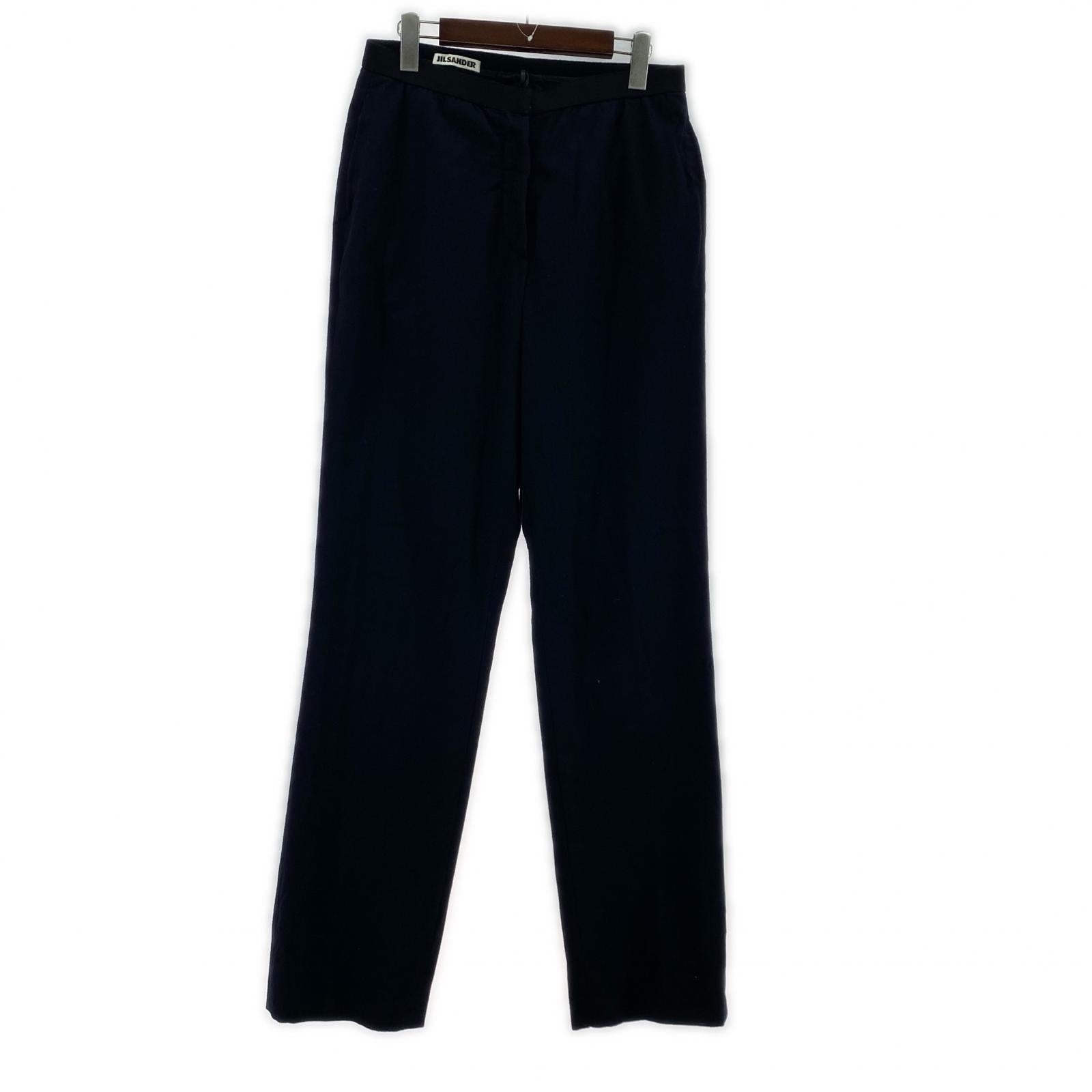 パンツ 90s JIL SANDER 本人期 ウールスラックス 紺 38 ネイビー