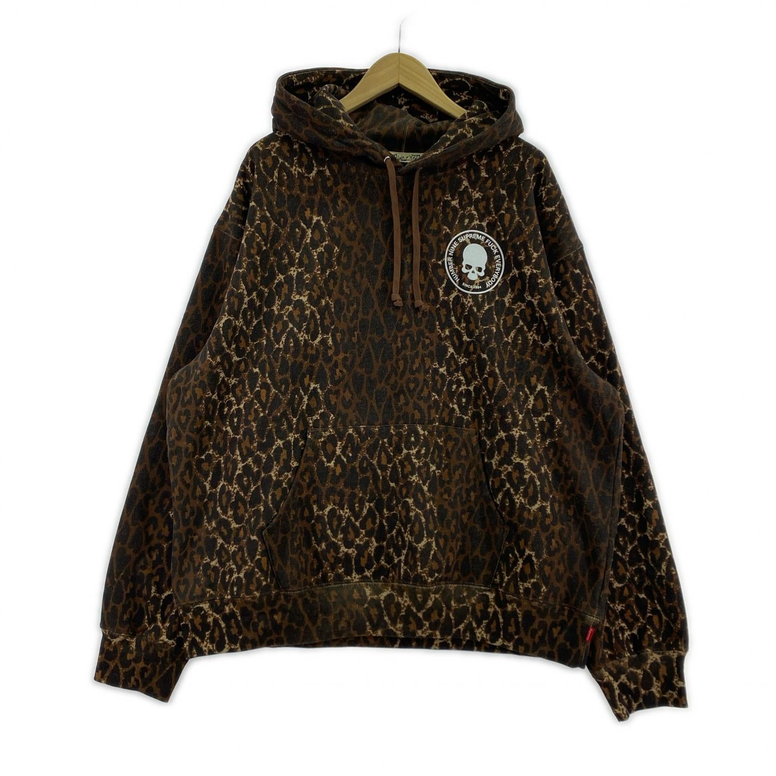 パーカー Supreme×Number (N)ine 25AW Hooded Sweatshirt Leopard XL ブラウン