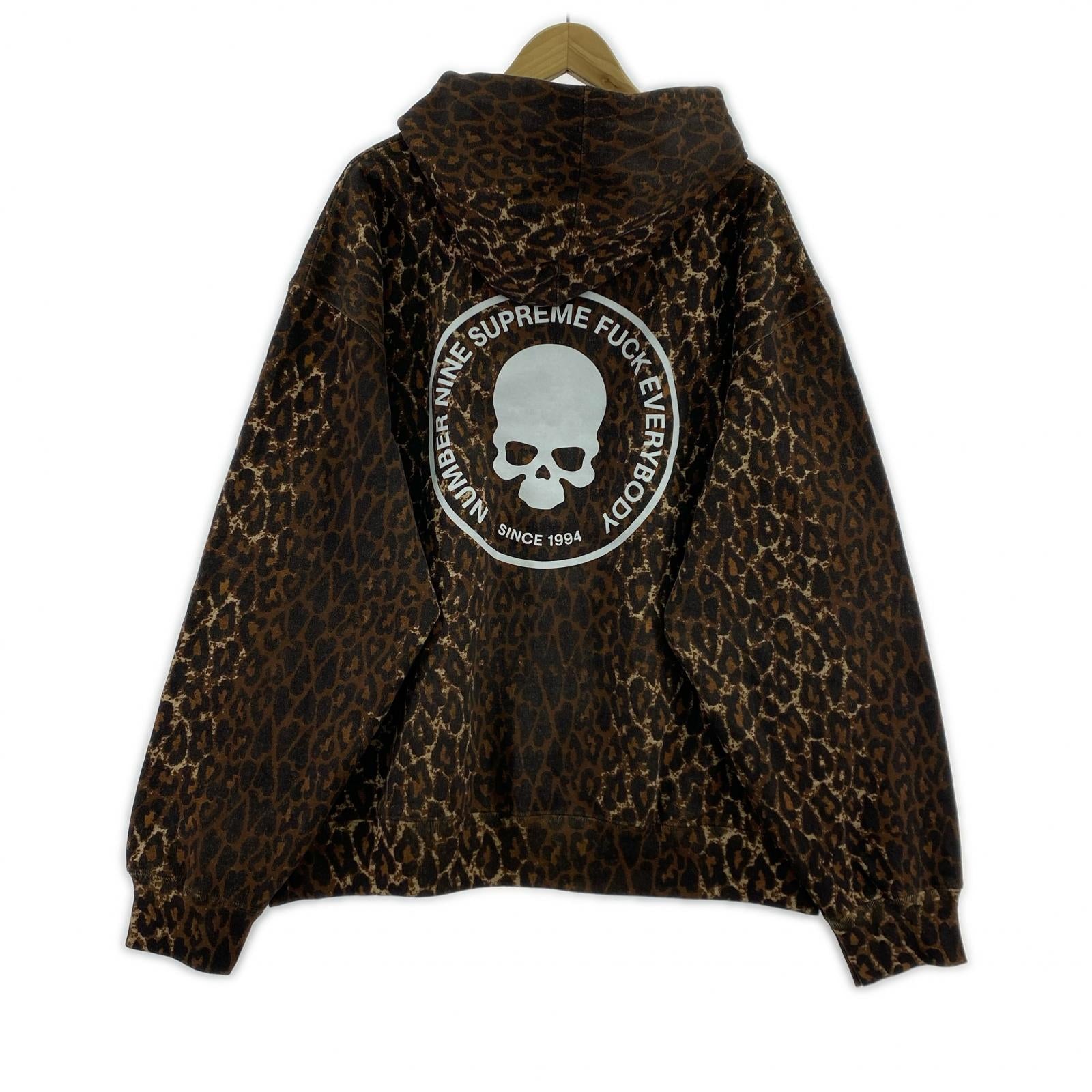 パーカー Supreme×Number (N)ine 25AW Hooded Sweatshirt Leopard XL ブラウン