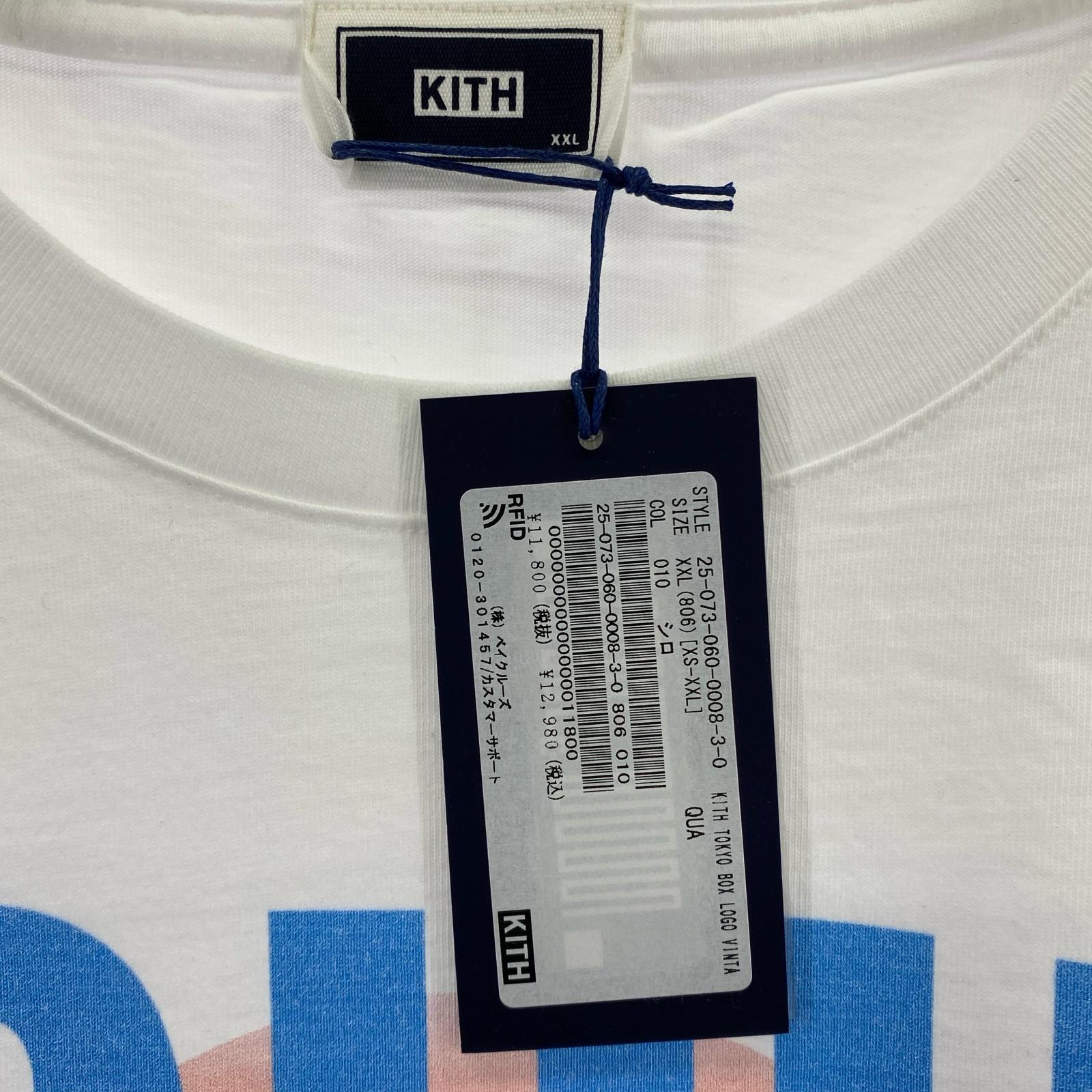 半袖Tシャツ KITH 5周年記念 TOKYO BOX LOGO VINTAGE TEE WHITE XXL ホワイト