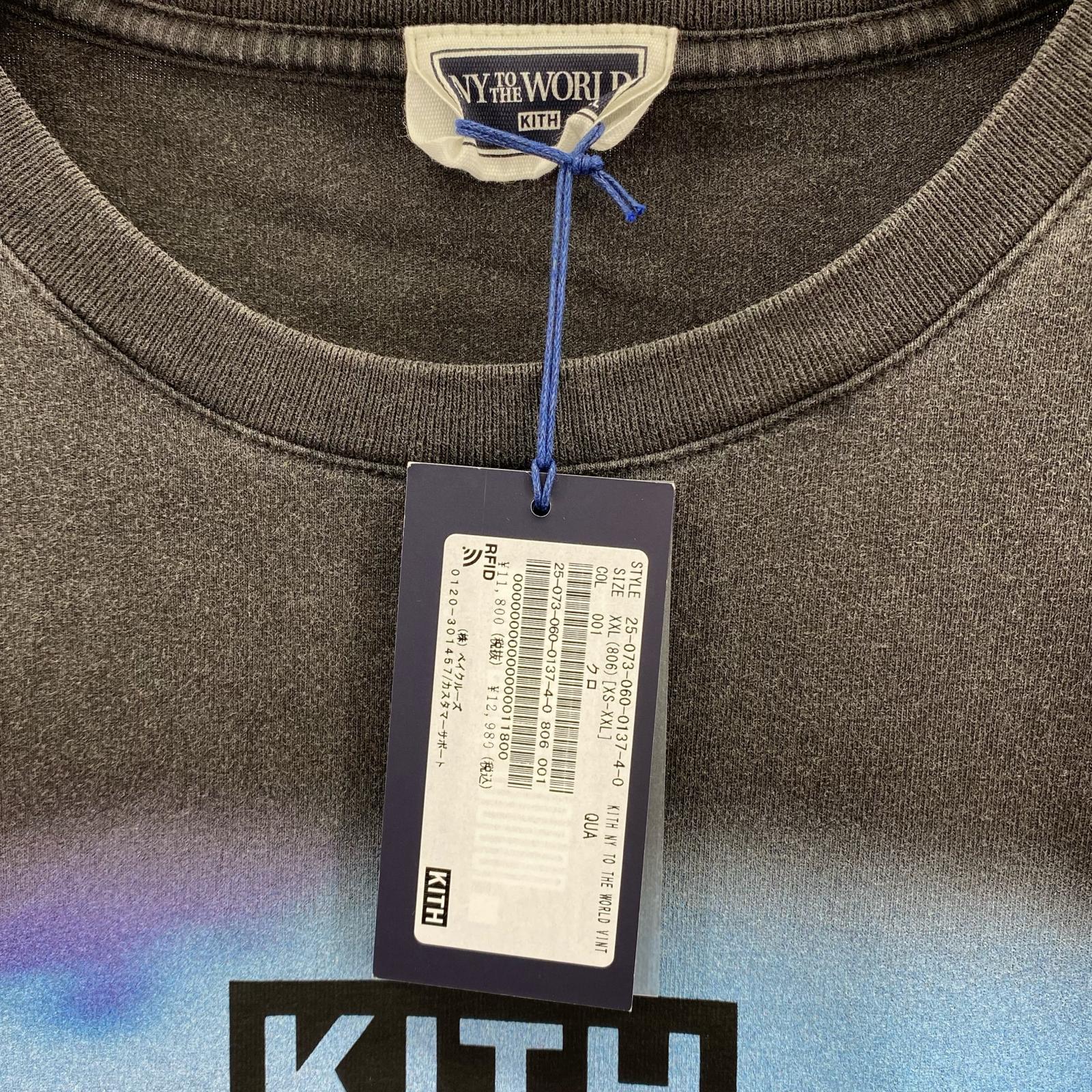 半袖Tシャツ KITH NY TO THE WORLD VINTAGE TEE BLACK XXL ブラック