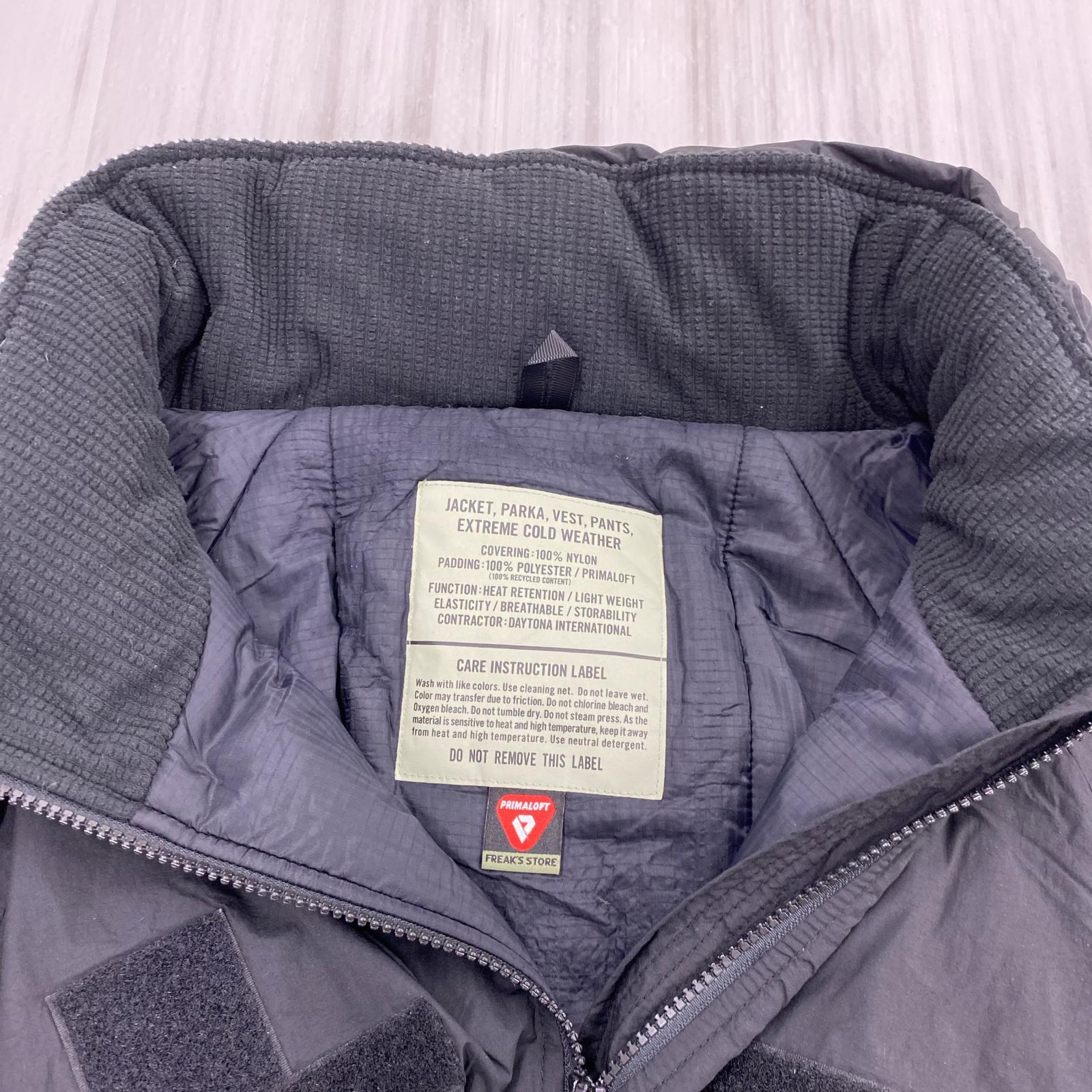 ダウンジャケット LEVEL7 PRIMALOFT BLK L L ブラック