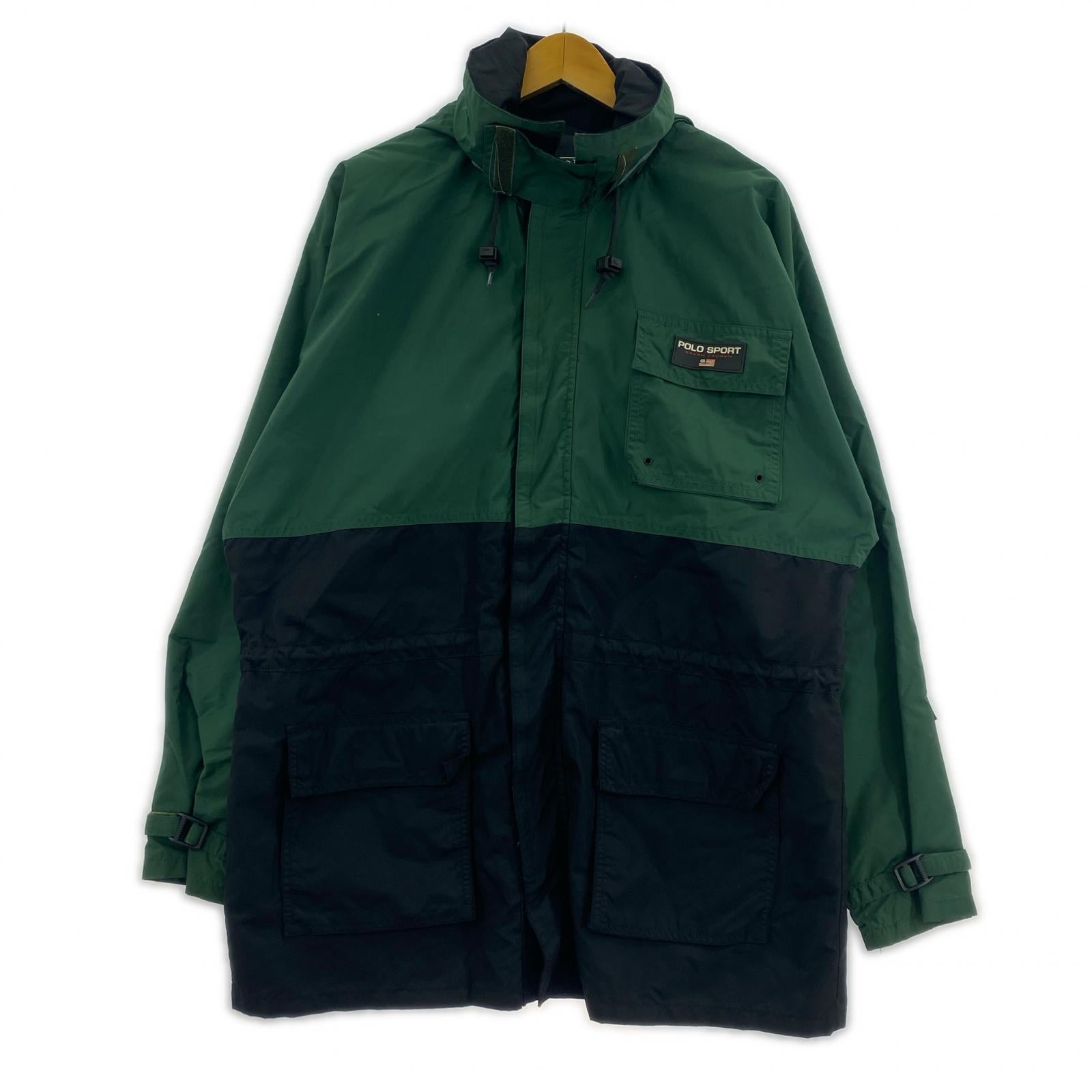 マウンテンパーカー 80s頃 POLO SPORT マウンテンパーカー (L) 緑黒 L