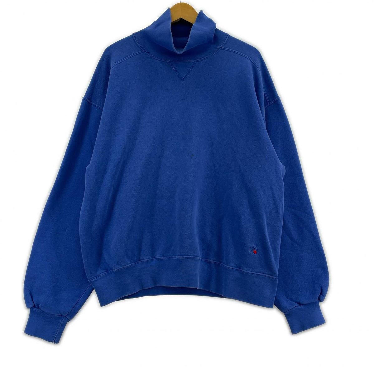スウェット 90s RUSSELL USA製 HIGHcotton タートルネックスウェットシャツ 青 (L) L ブルー