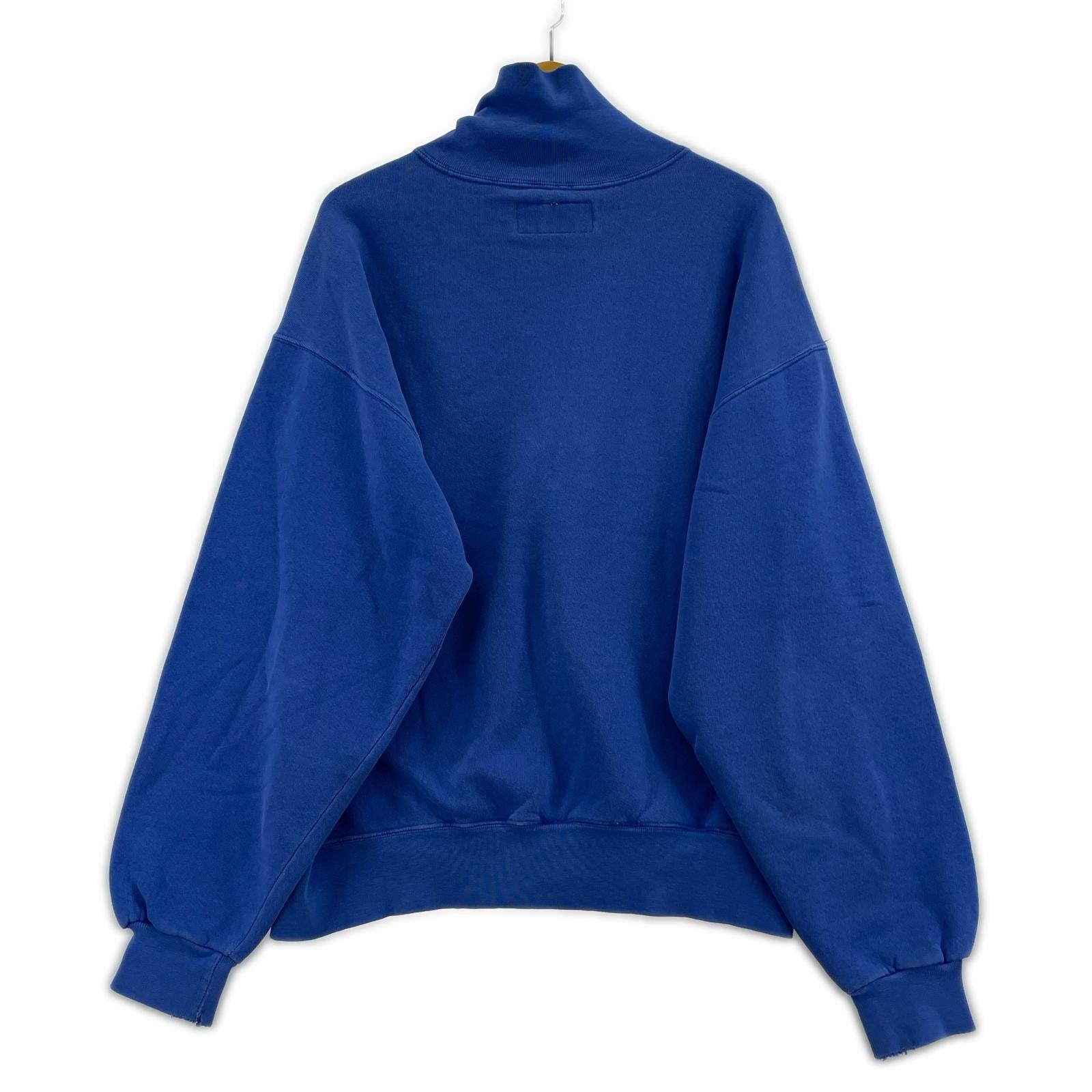 スウェット 90s RUSSELL USA製 HIGHcotton タートルネックスウェットシャツ 青 (L) L ブルー