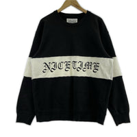 スウェット TWO-TONE CREW NECK SWEAT SHIRT/M M ブラック