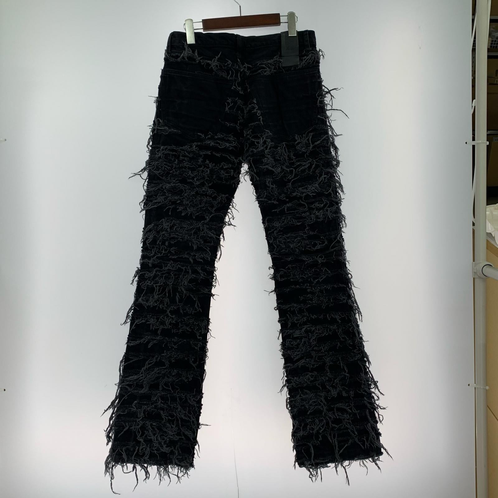デニムパンツ PARADOXE PARIS Destroy Denim Pants (38) 38 ブラック