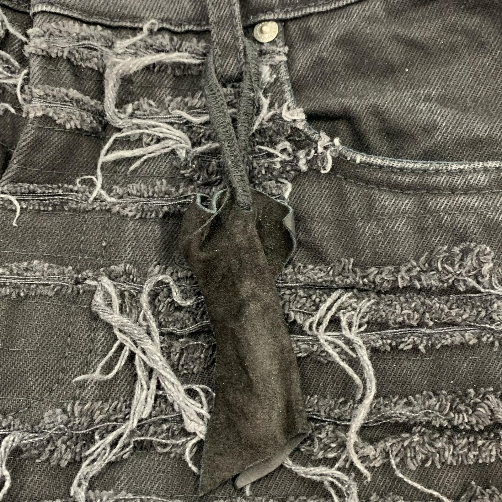 デニムパンツ PARADOXE PARIS Destroy Denim Pants (38) 38 ブラック