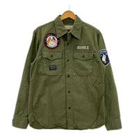 長袖シャツ AVIREX スーベニアシャツ オリーブ 6165135 (M) M グリーン