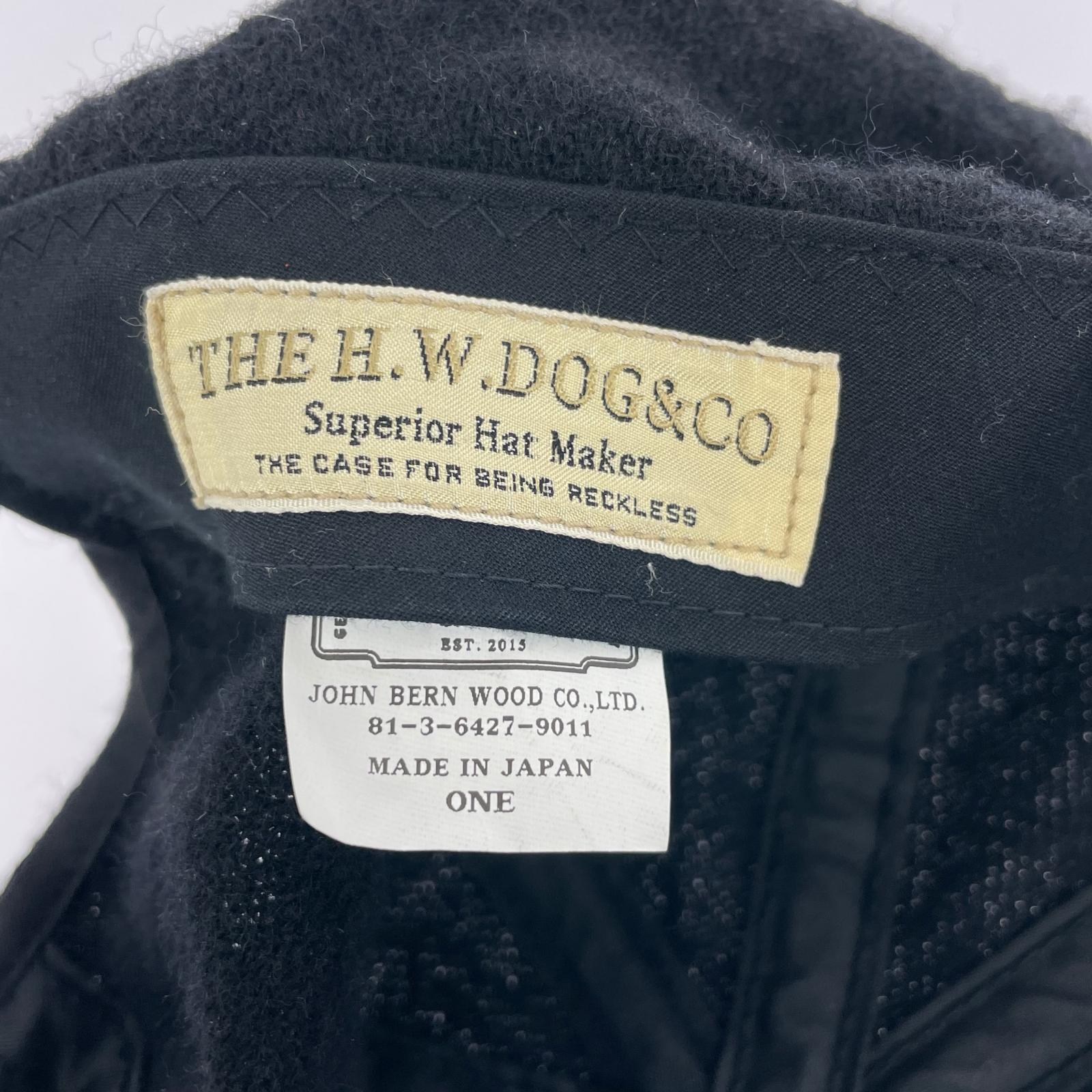 キャスケット THE H.W.DOG&CO WASHED HUNTING D-01078 黒 ブラック