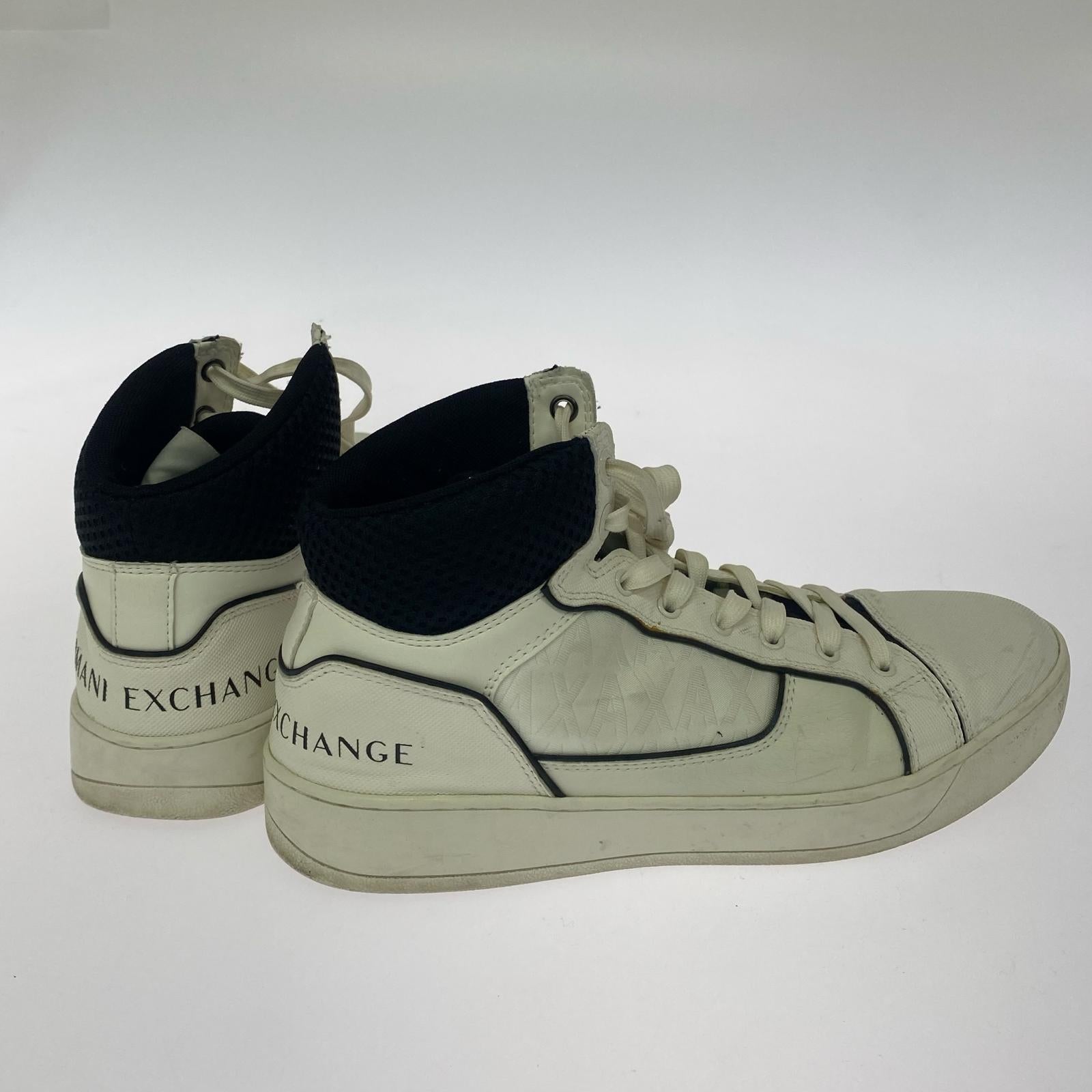 スニーカー ARMANI EXCHANGE ミッドカットスニーカー 白 (27) 28cm (US10 UK9 1/2 EU46) ホワイト