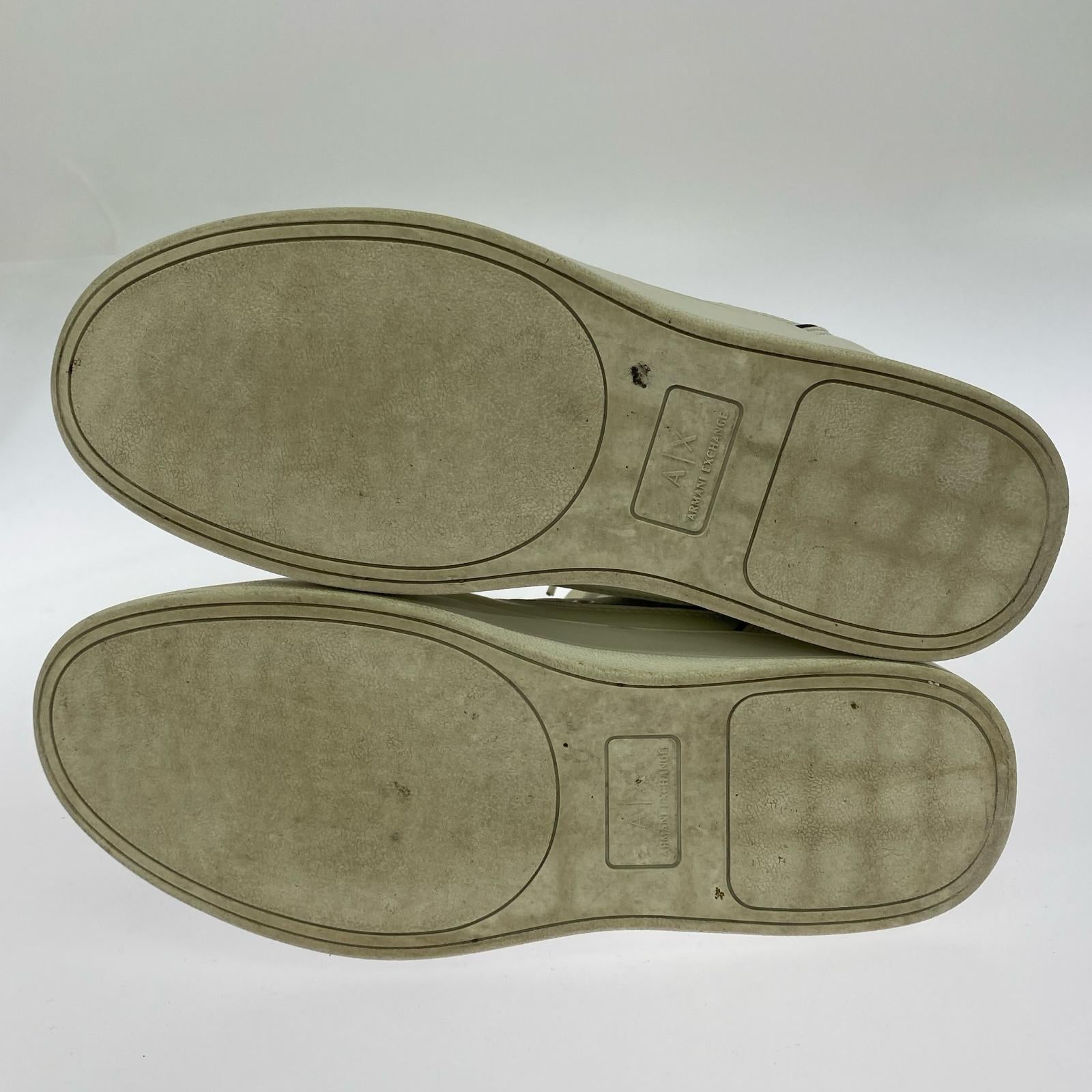 スニーカー ARMANI EXCHANGE ミッドカットスニーカー 白 (27) 28cm (US10 UK9 1/2 EU46) ホワイト