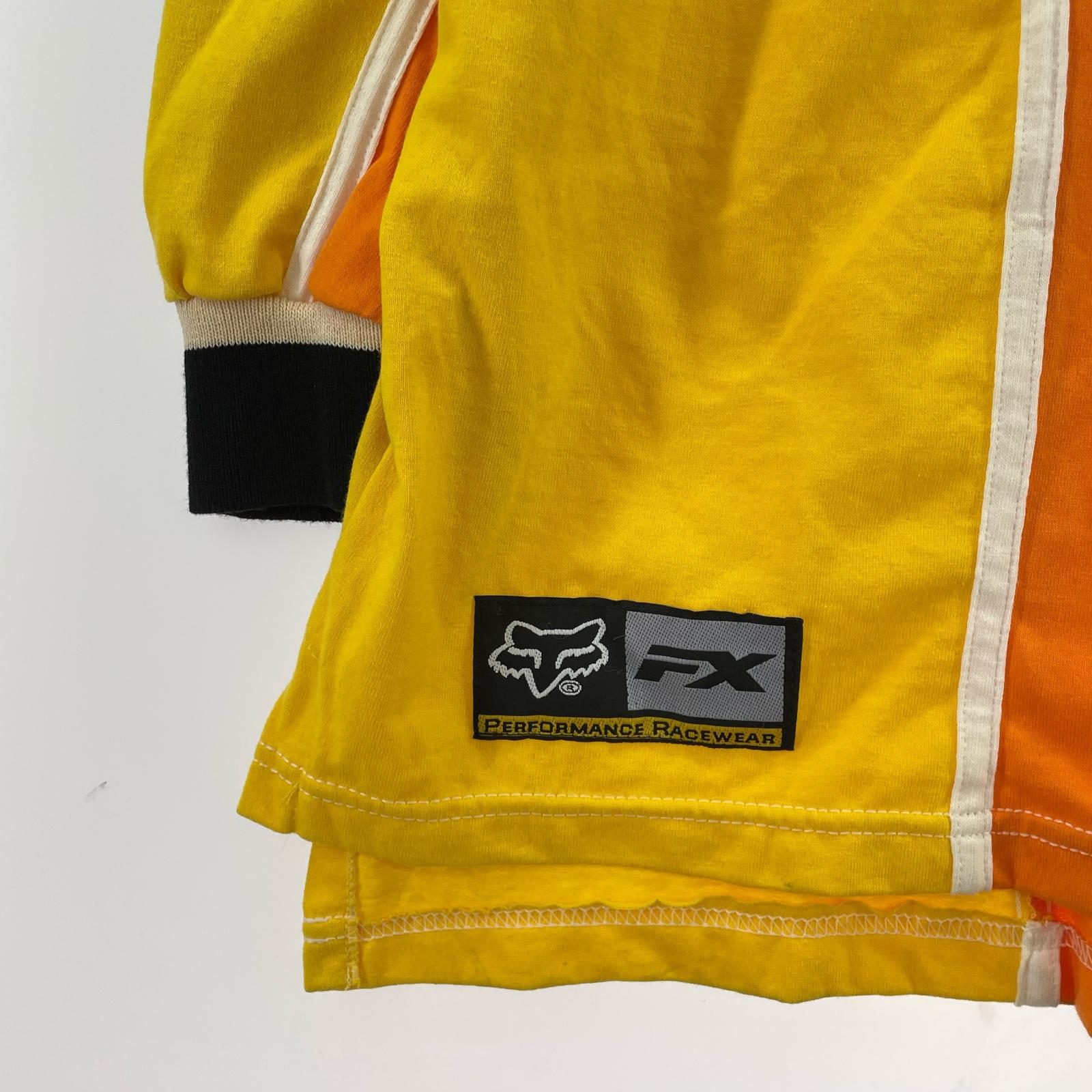 長袖Tシャツ Fox Racing USA製 モトクロスシャツ XL YLW